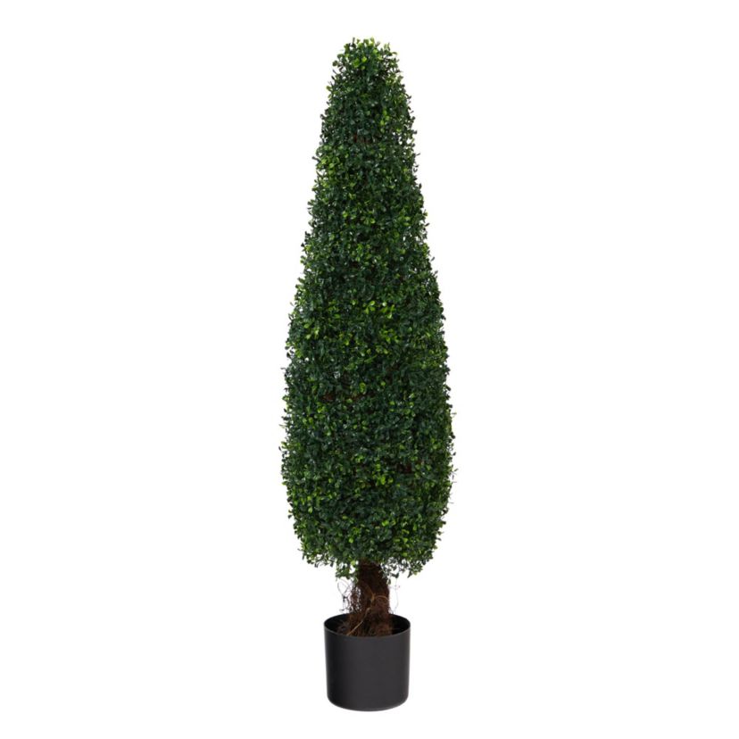 4-Foot Boxwood Topiary Artificial Tree UV Resistant (Indoor/Outdoor)