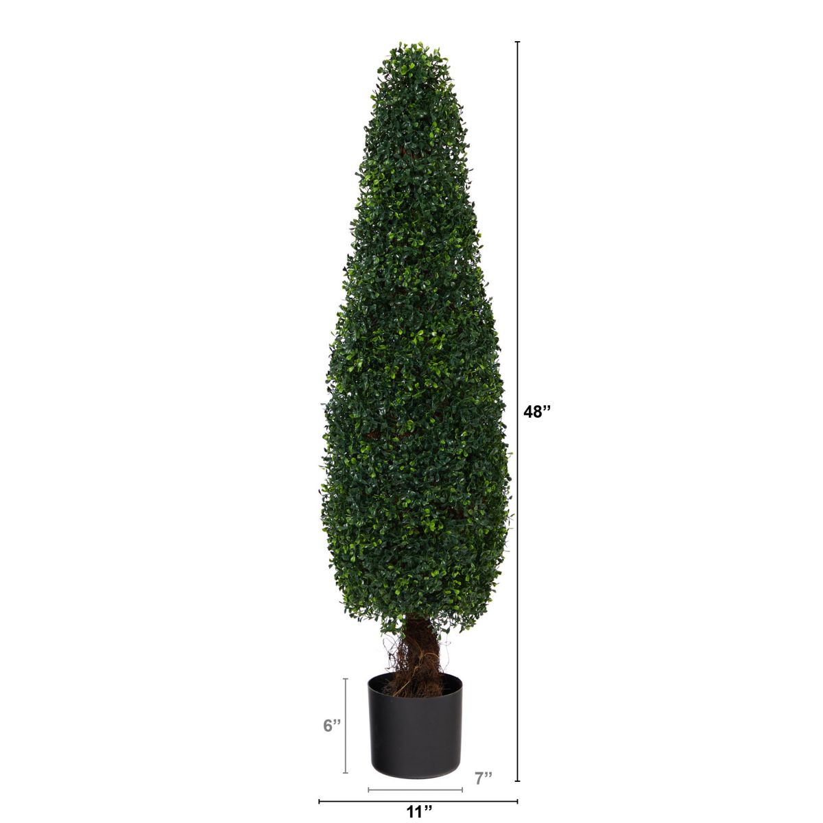 4-Foot Boxwood Topiary Artificial Tree UV Resistant (Indoor/Outdoor)