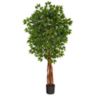 5.5-Foot Super Deluxe Natural Trunk Ficus Artificial Tree with Natural Trunk