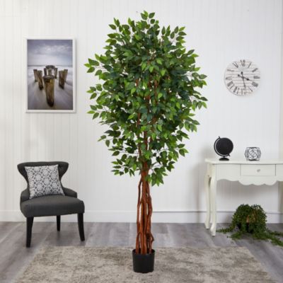 Foot Super Deluxe Ficus Artificial Tree with Natural Trunk