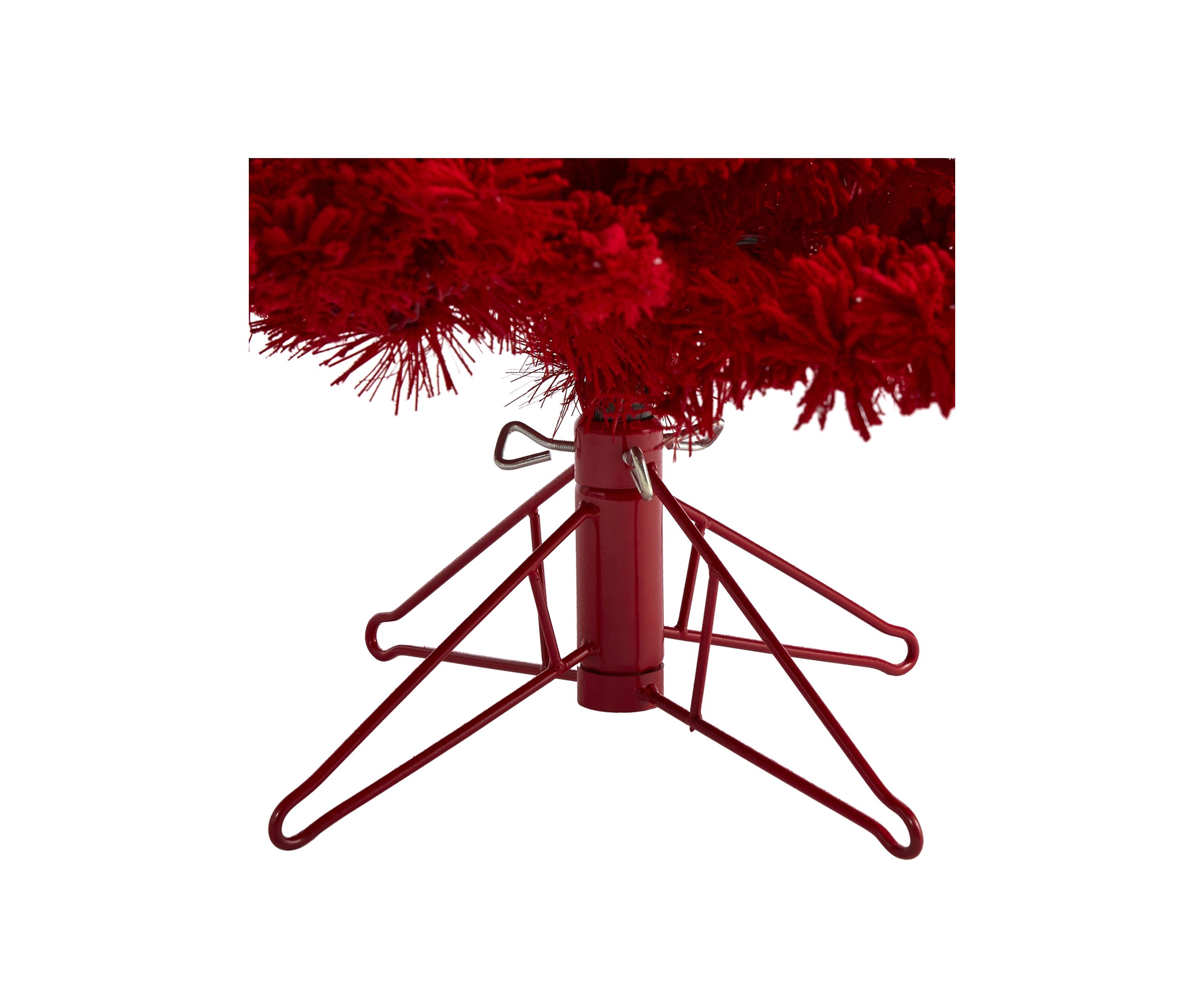 5 Foot Flocked Fraser Fir Christmas Tree with Globe Bulbs and Bendable Branches