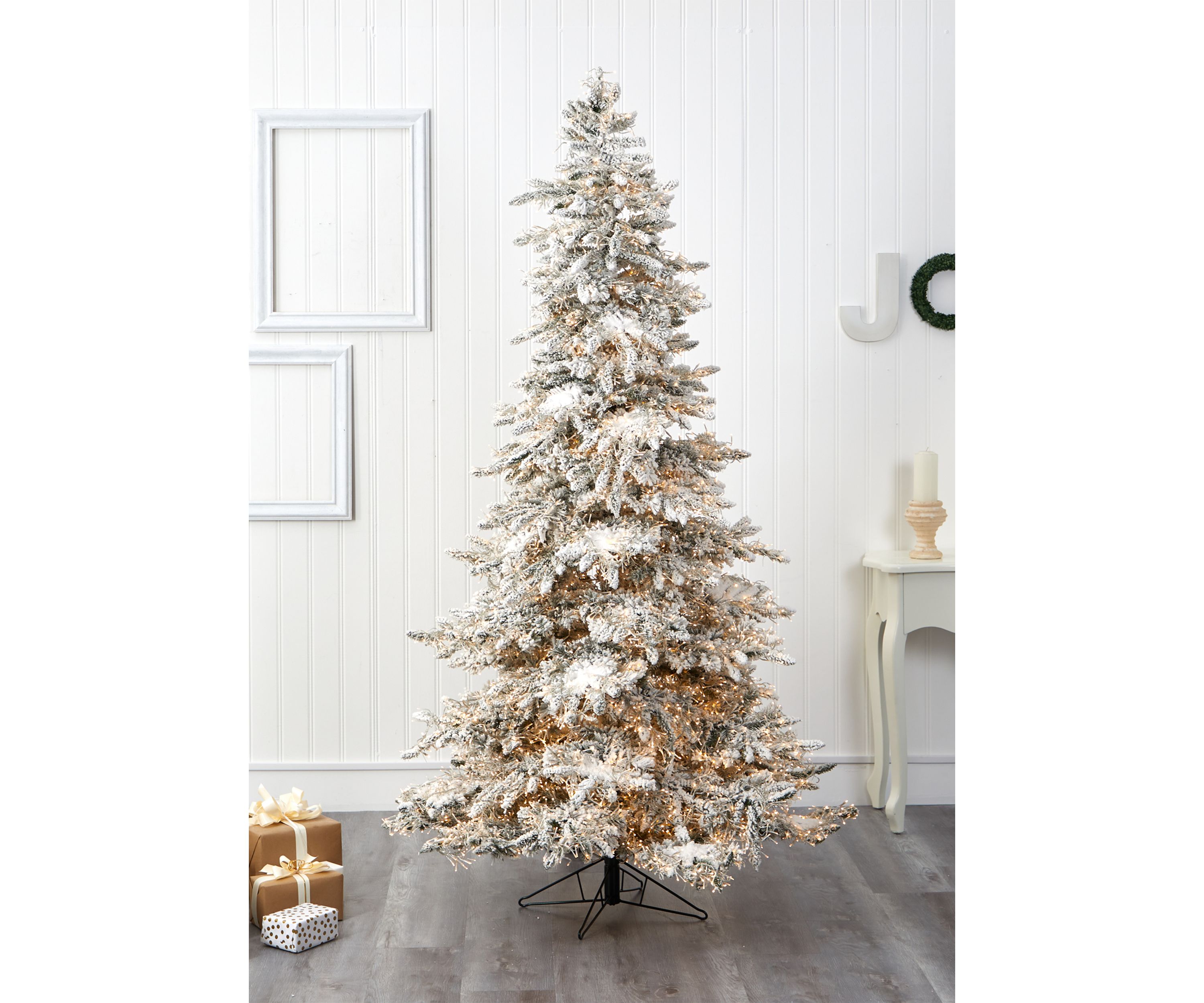 Flocked Grand Northern Rocky Fir Christmas Tree