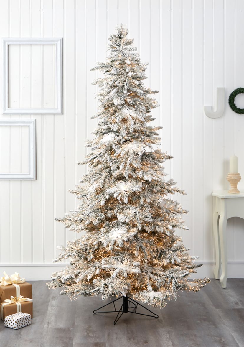 Flocked Grand Northern Rocky Fir Christmas Tree