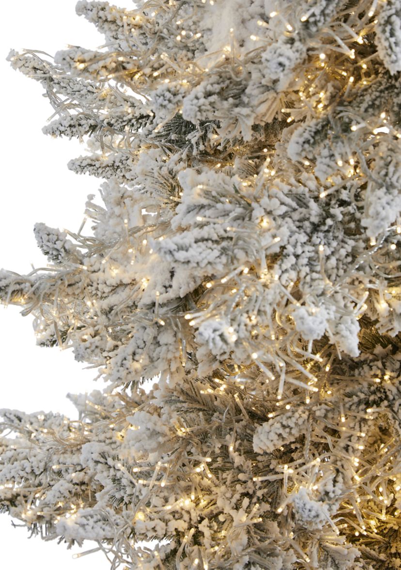 Flocked Grand Northern Rocky Fir Christmas Tree