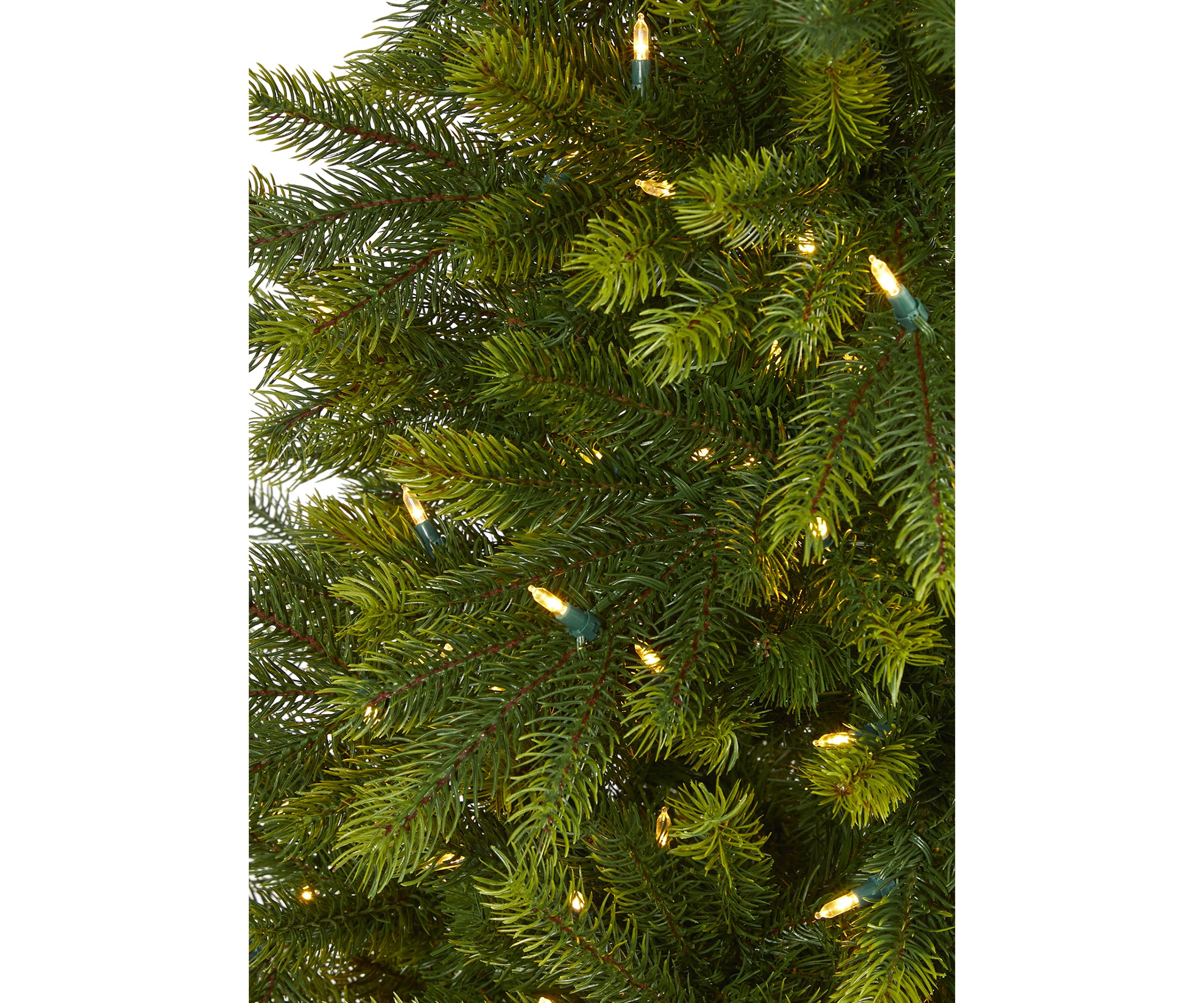 5 Foot Manchester Fir Artificial Christmas Tree in Decorative Planter with 250 Clear Warm (Multifunction) LED Lights and 366 Bendable Branches