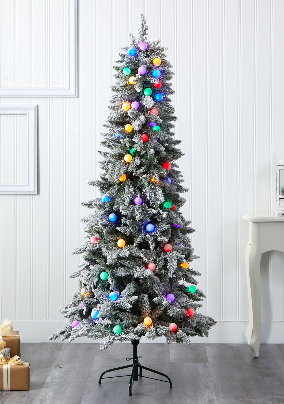 Flocked British Columbia Mountain Fir Christmas Tree