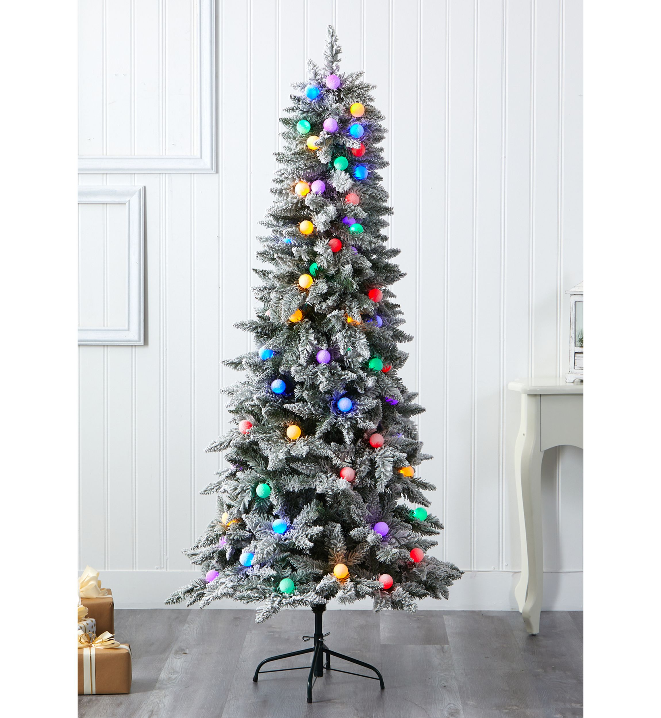 Flocked British Columbia Mountain Fir Christmas Tree