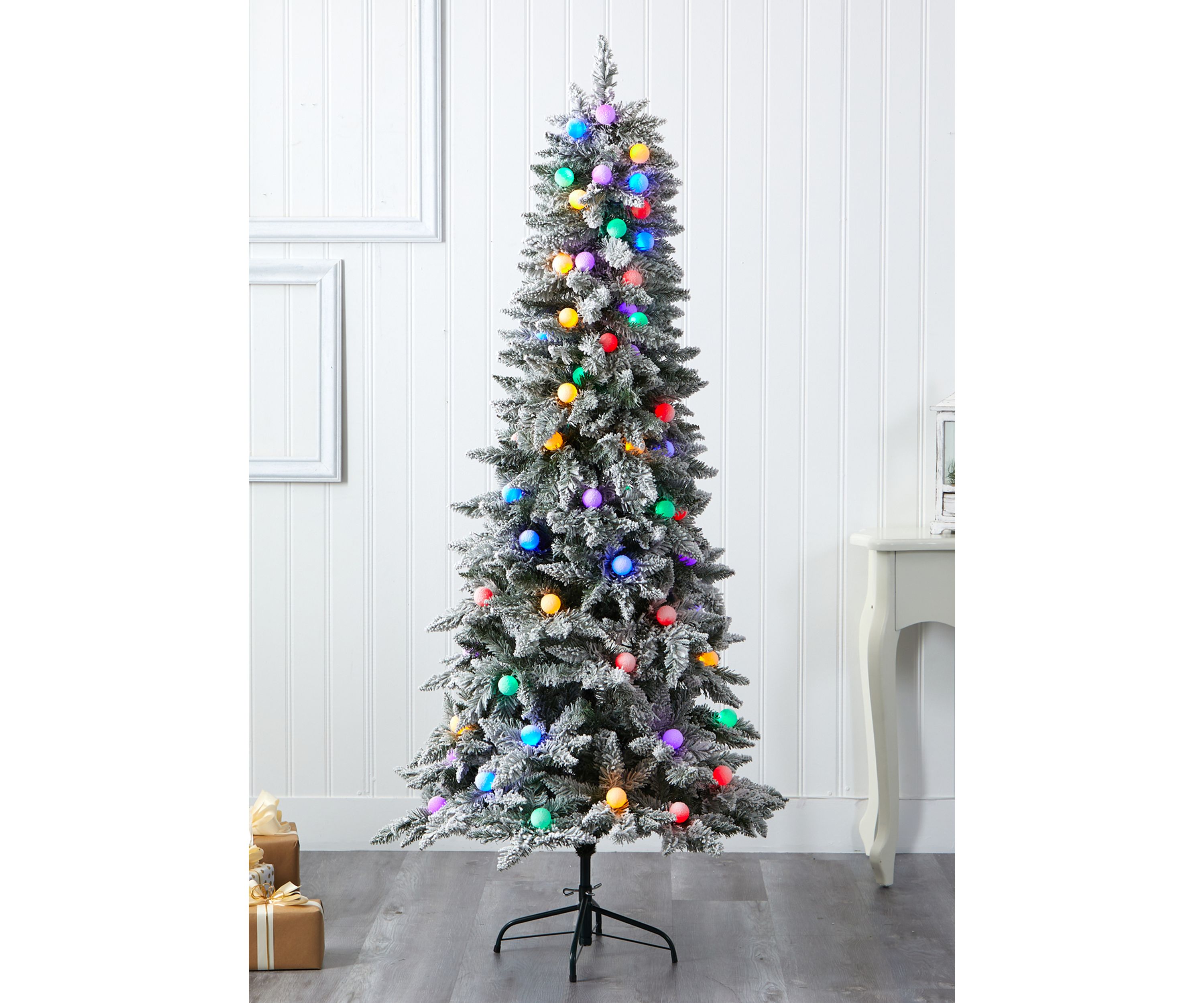 Flocked British Columbia Mountain Fir Christmas Tree