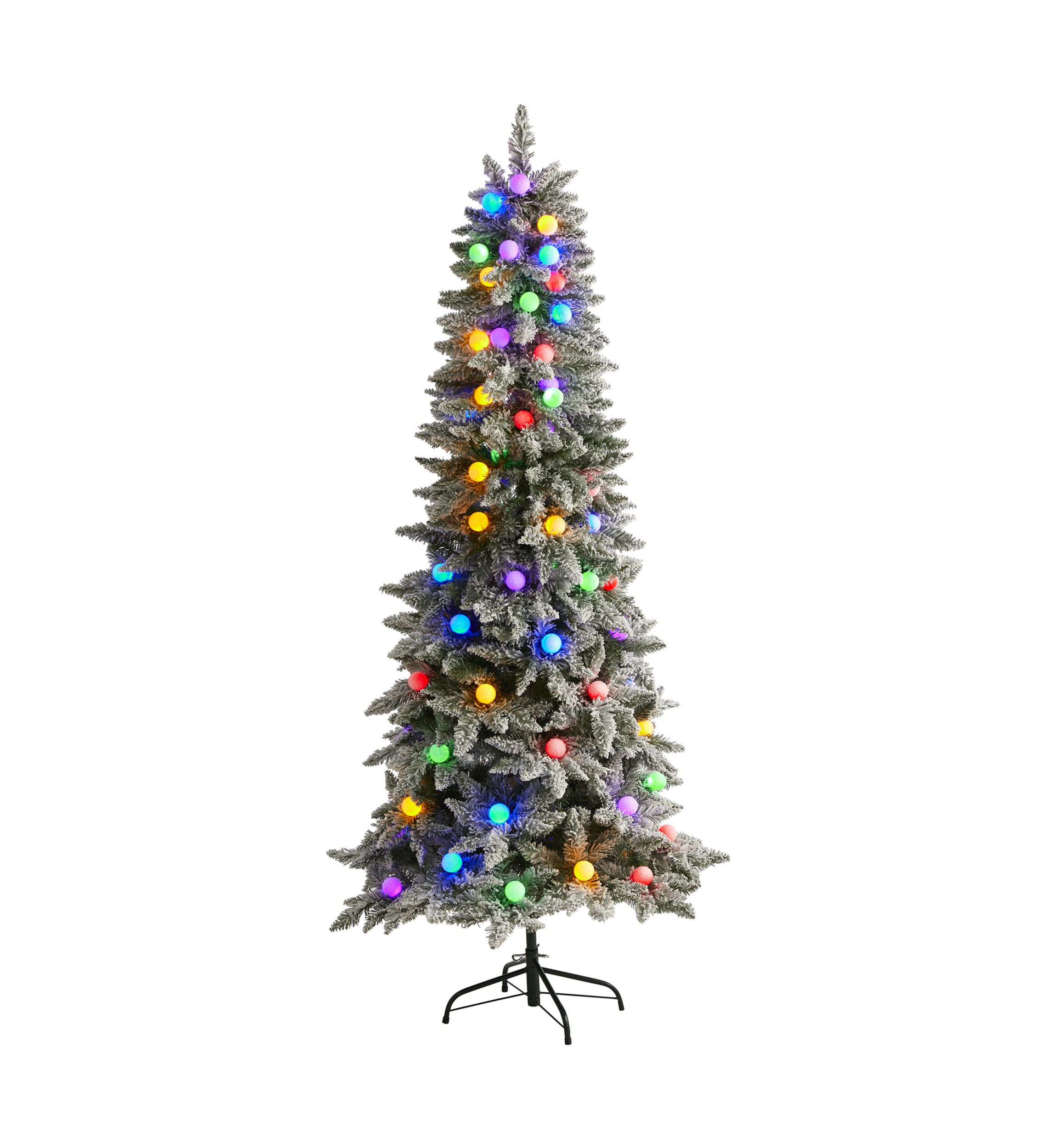 Flocked British Columbia Mountain Fir Christmas Tree