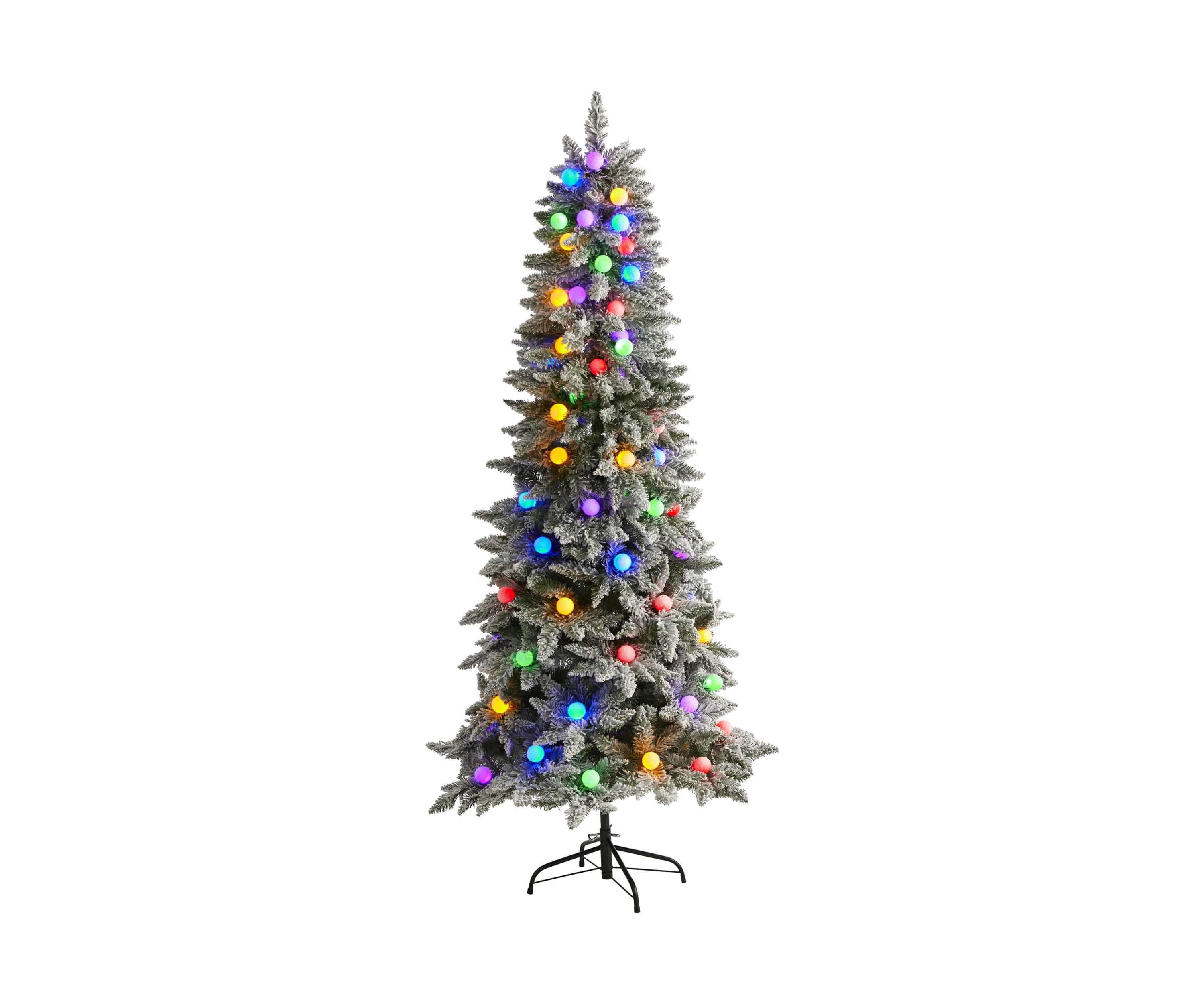 Flocked British Columbia Mountain Fir Christmas Tree