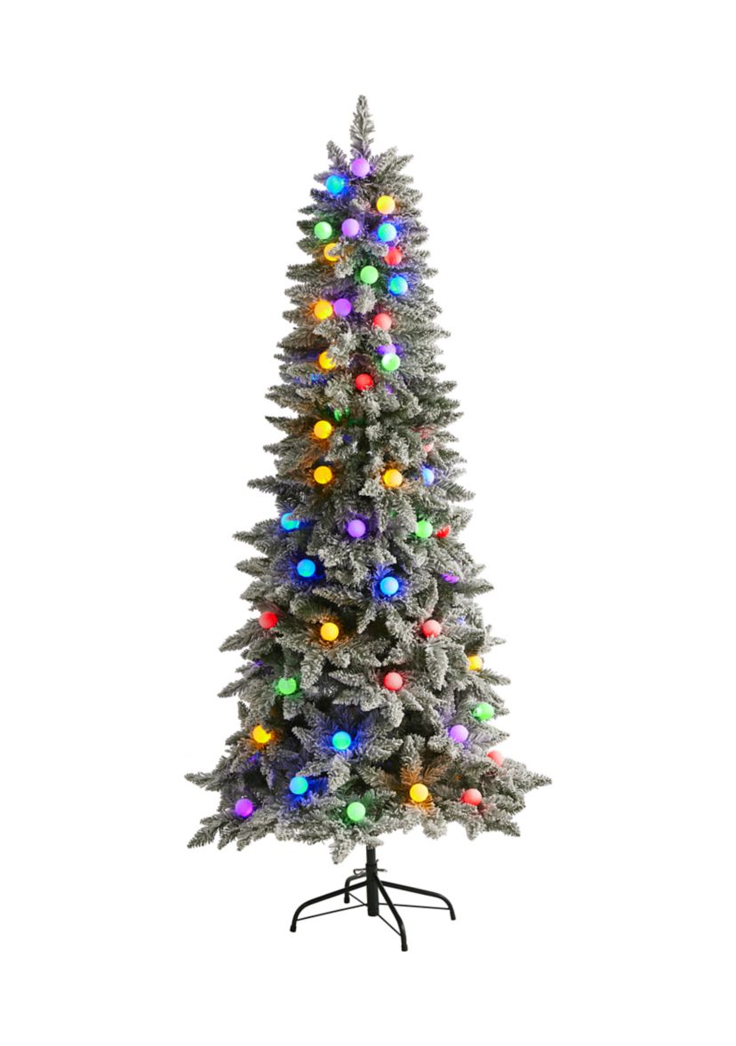 Flocked British Columbia Mountain Fir Christmas Tree