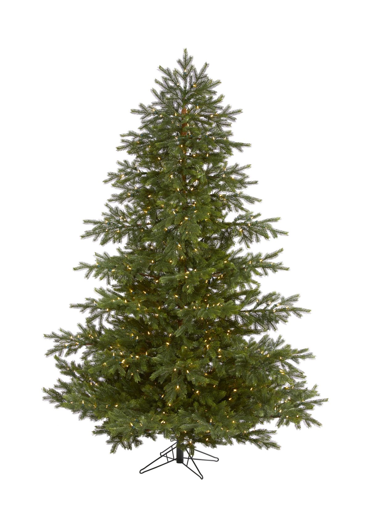 7.5 Foot South Carolina Spruce Real Touch Artificial Christmas Tree with 650 (Multifunction) Warm White LED Lights with Instant Connect Technology and 1081 Bendable Branches