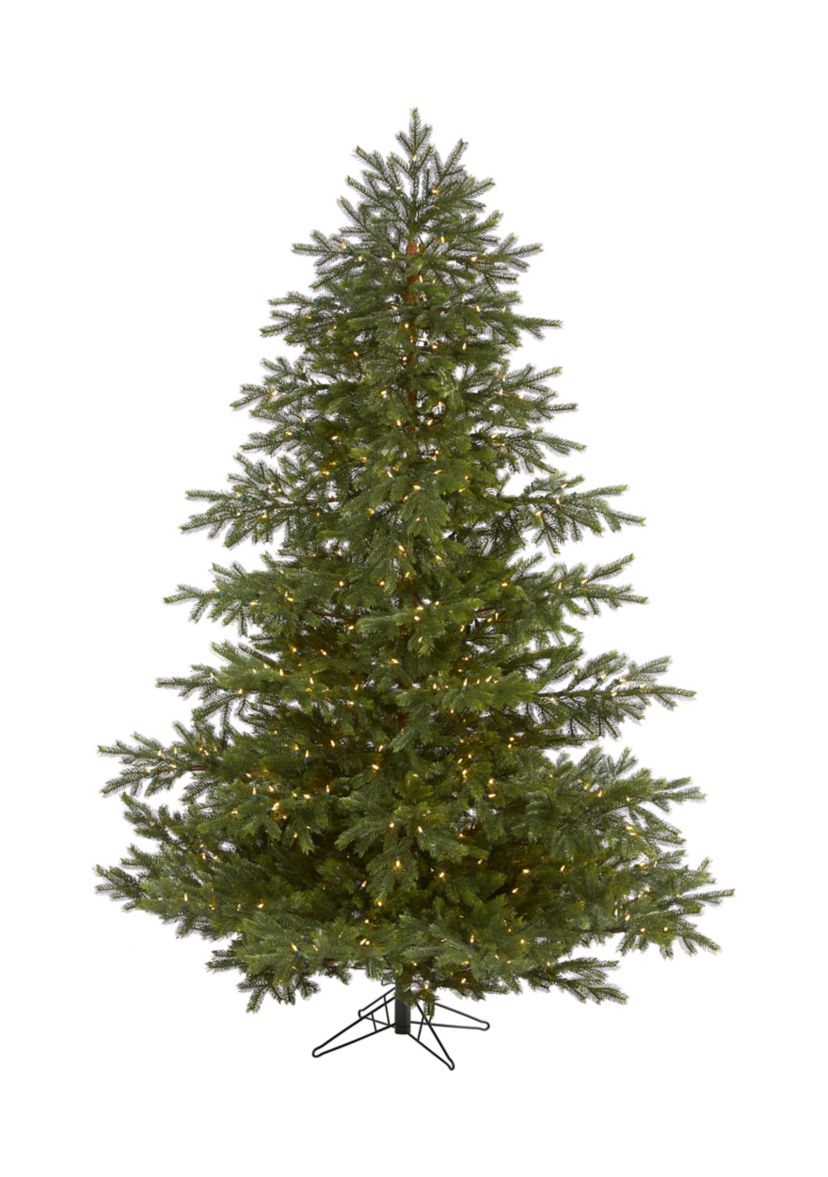 7.5 Foot South Carolina Spruce Real Touch Artificial Christmas Tree with 650 (Multifunction) Warm White LED Lights with Instant Connect Technology and 1081 Bendable Branches