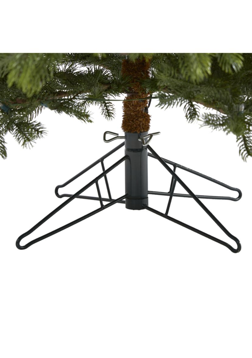 7.5 Foot South Carolina Spruce Real Touch Artificial Christmas Tree with 650 (Multifunction) Warm White LED Lights with Instant Connect Technology and 1081 Bendable Branches