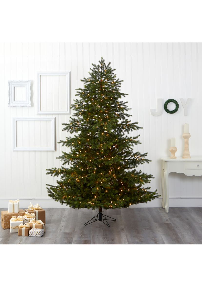 7.5 Foot South Carolina Spruce Real Touch Artificial Christmas Tree with 650 (Multifunction) Warm White LED Lights with Instant Connect Technology and 1081 Bendable Branches