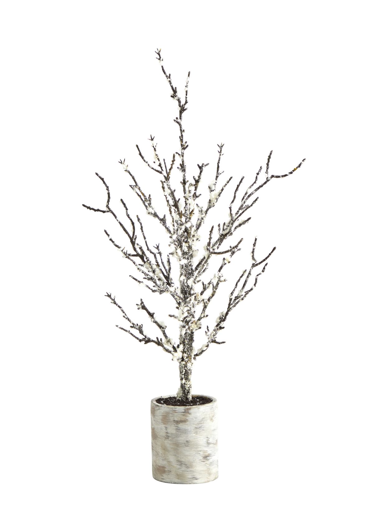 Snowed Twig Tree in Decorative Planter