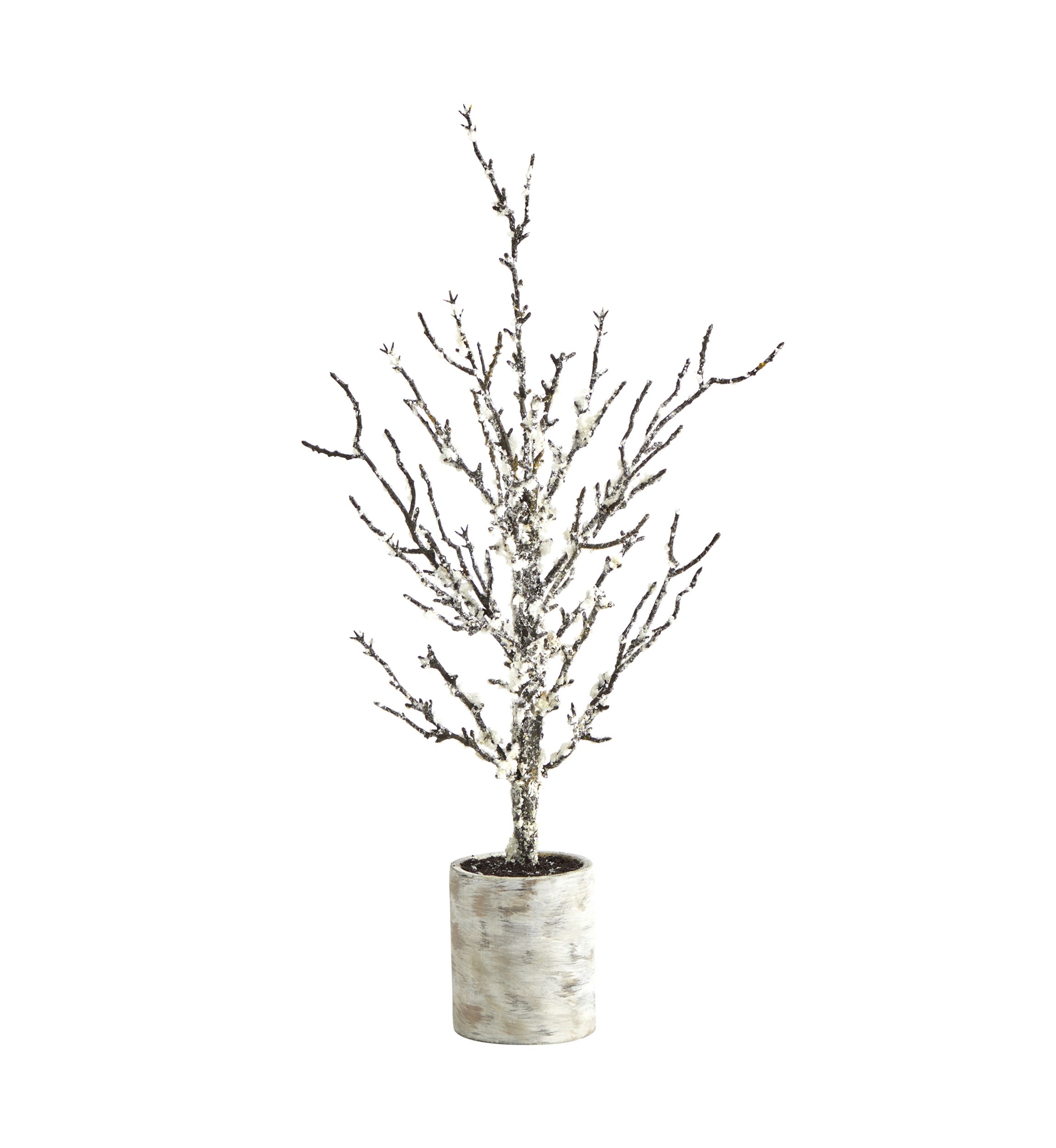 Snowed Twig Tree in Decorative Planter