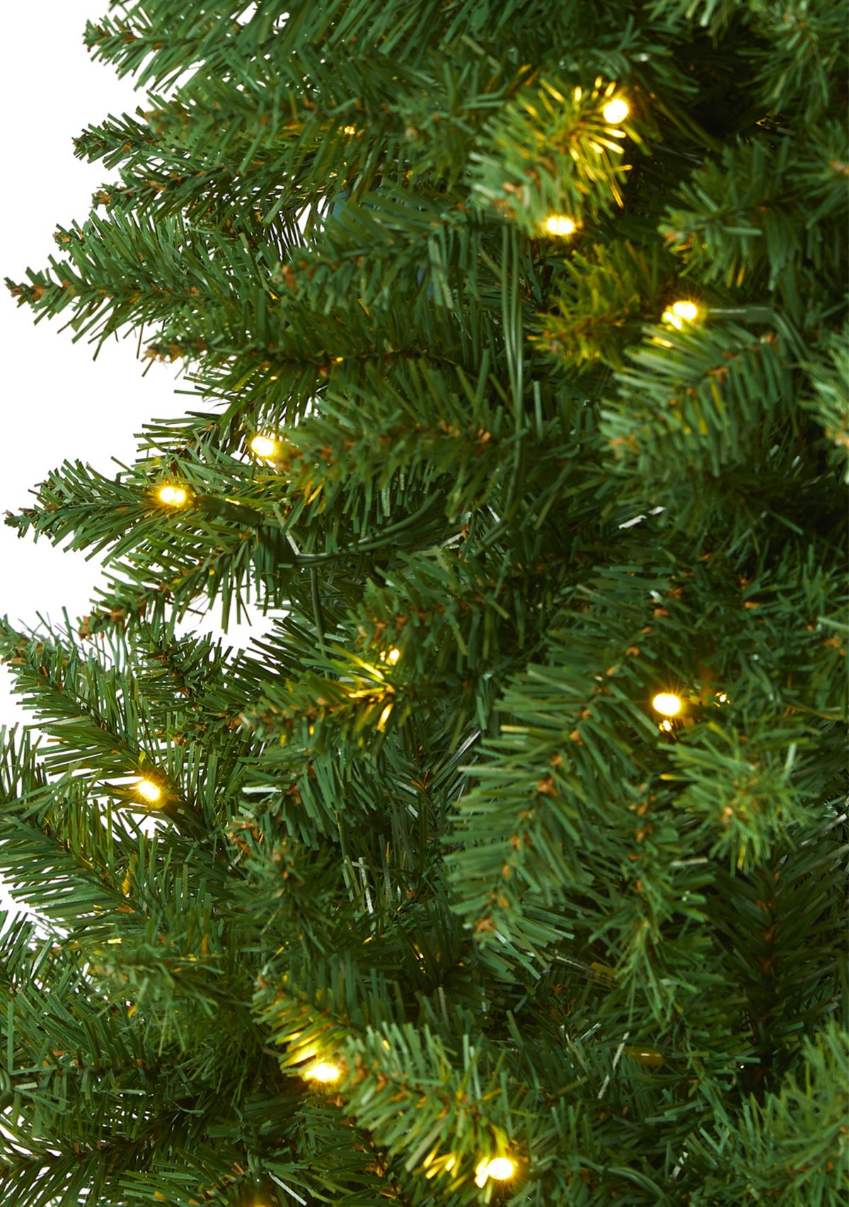 6 Foot Slim Green Mountain Pine Artificial Christmas Tree with 250 Clear LED Lights