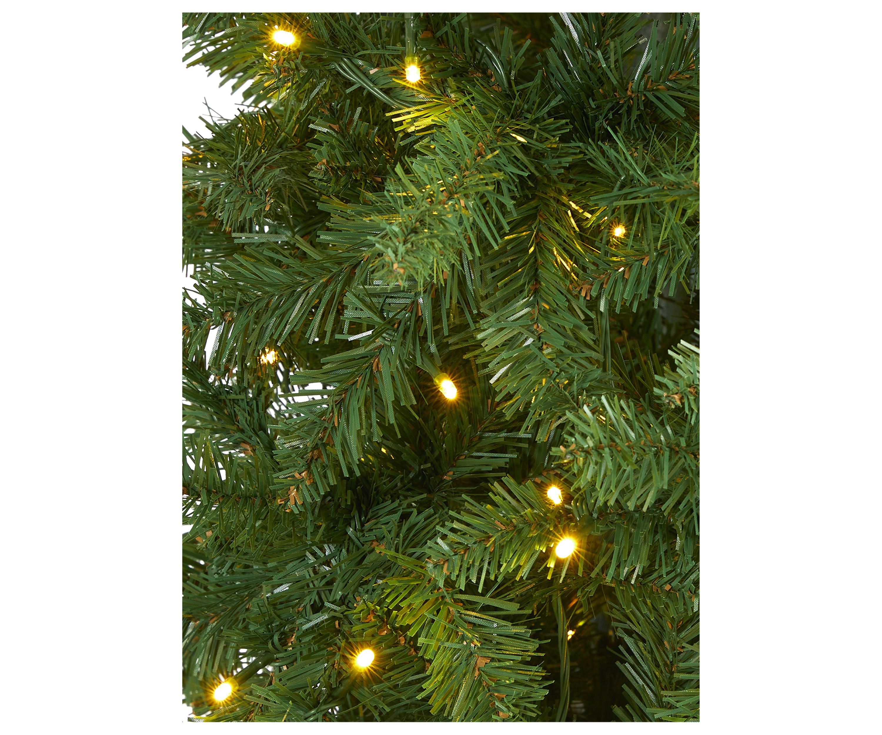 8 Foot Slim Green Mountain Pine Artificial Christmas Tree with 400 Clear LED Lights
