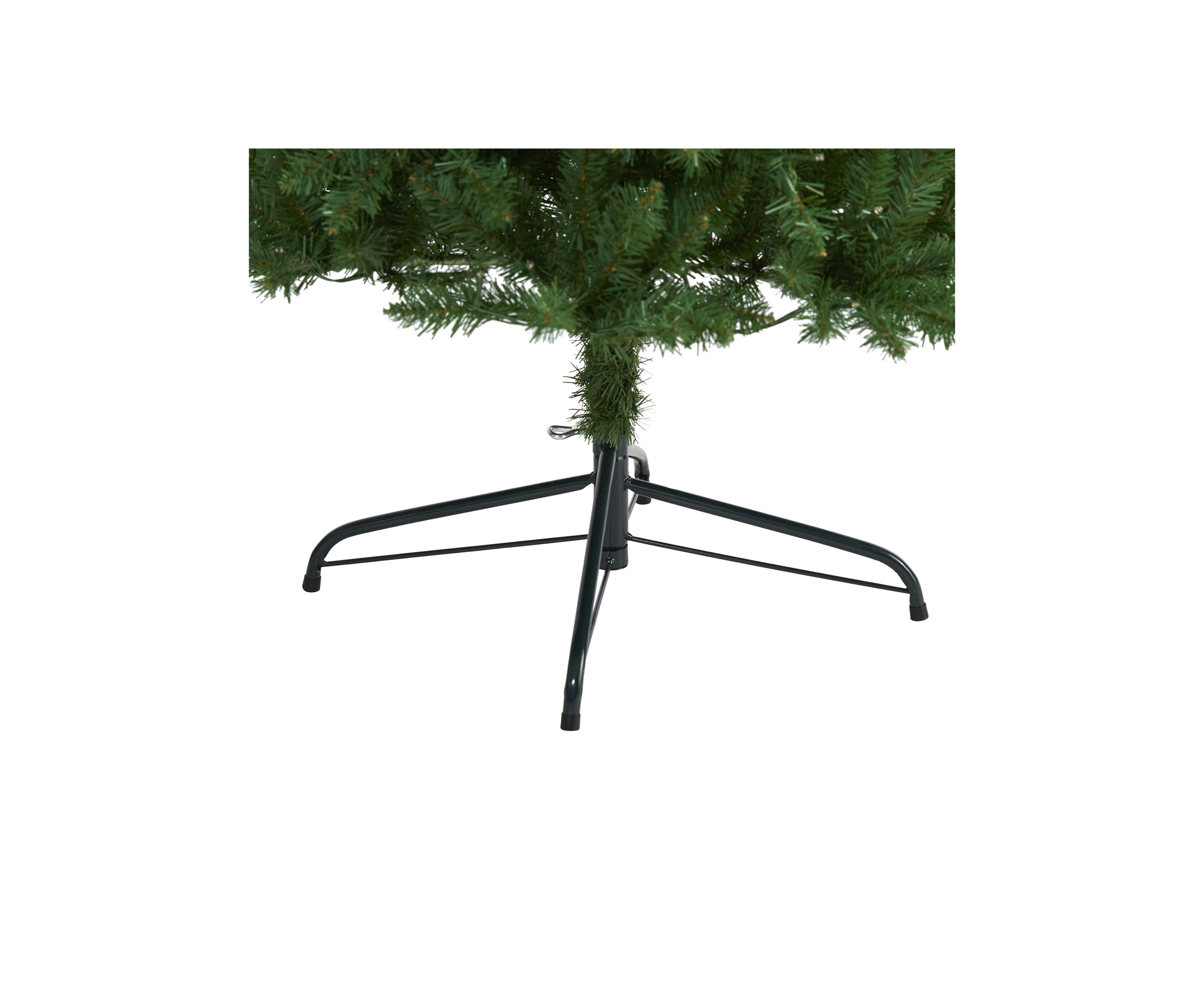 8 Foot Slim Green Mountain Pine Artificial Christmas Tree with 400 Clear LED Lights
