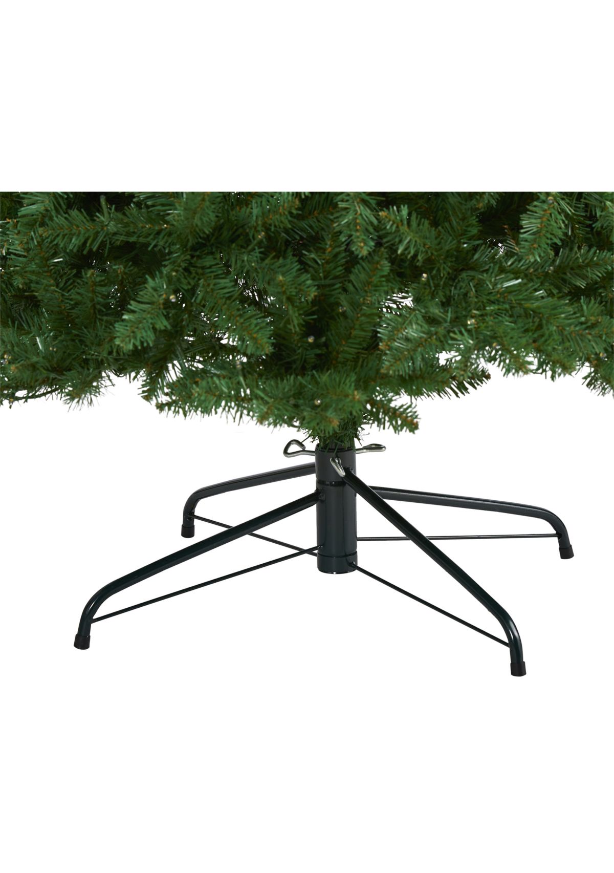 9 Foot Slim Green Mountain Pine Artificial Christmas Tree with 600 Clear LED Lights