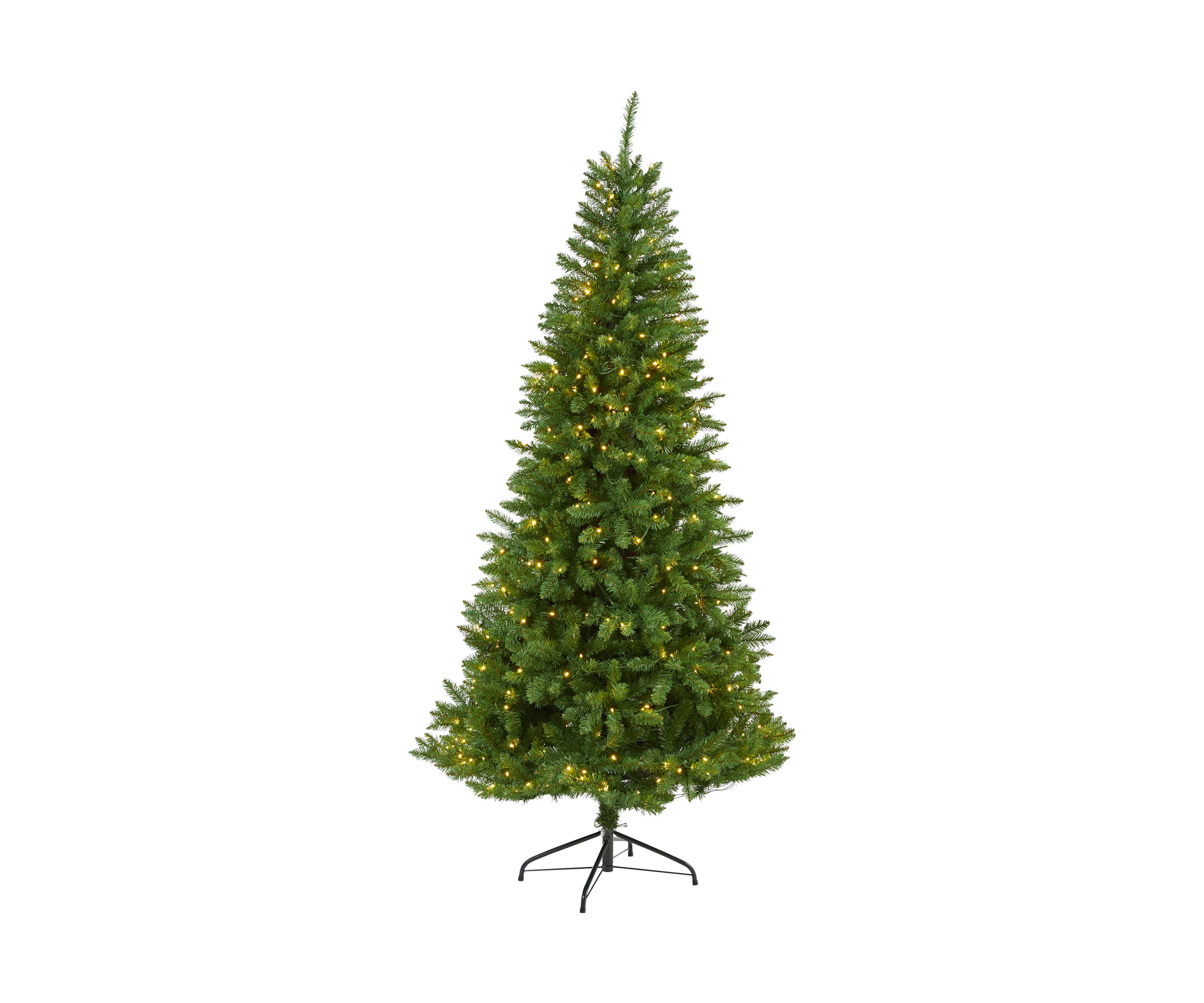 6.5 Foot Green Valley Fir Artificial Christmas Tree with 350 Clear LED Lights 1125 Bendable Branches