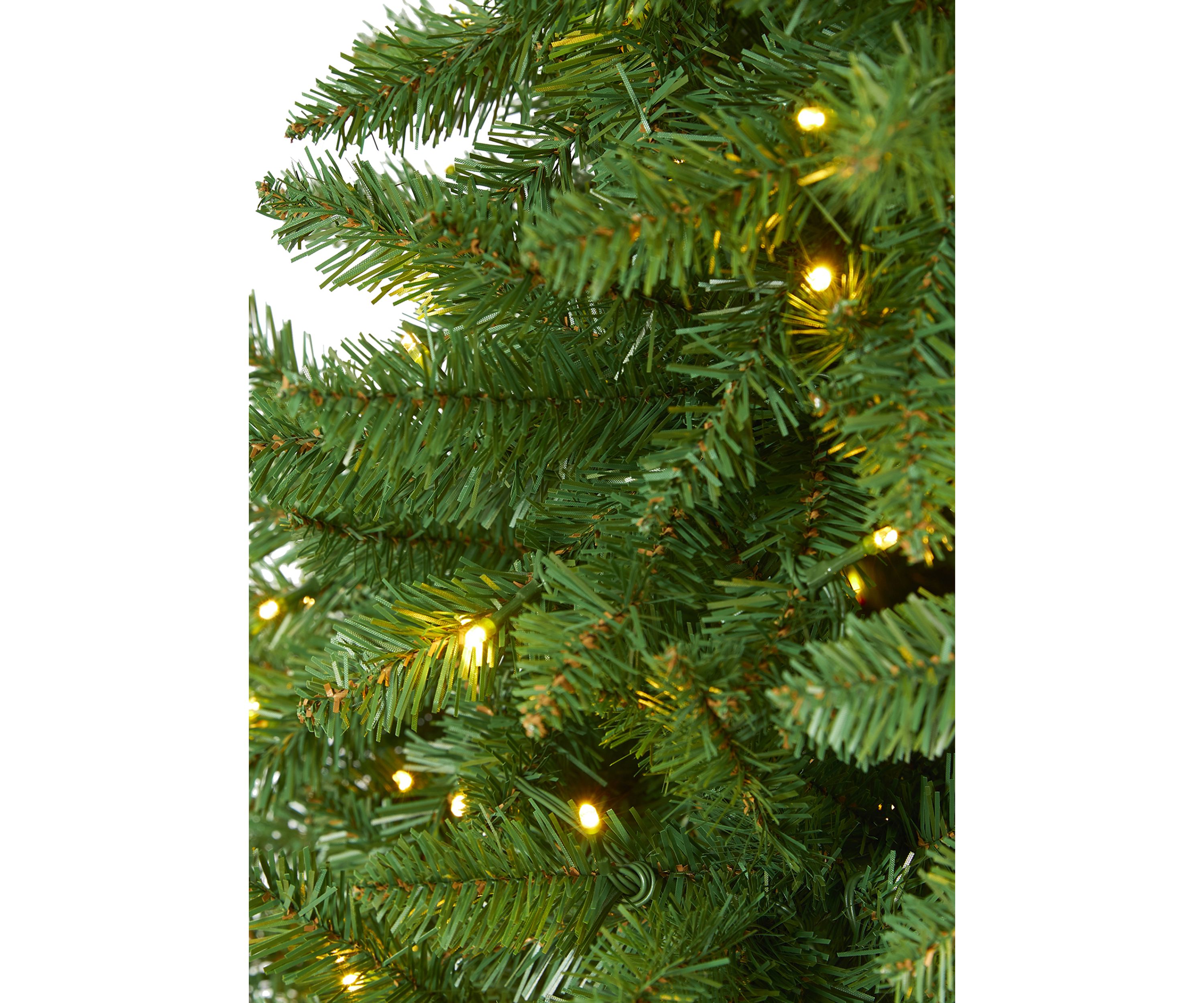 6.5 Foot Green Valley Fir Artificial Christmas Tree with 350 Clear LED Lights 1125 Bendable Branches