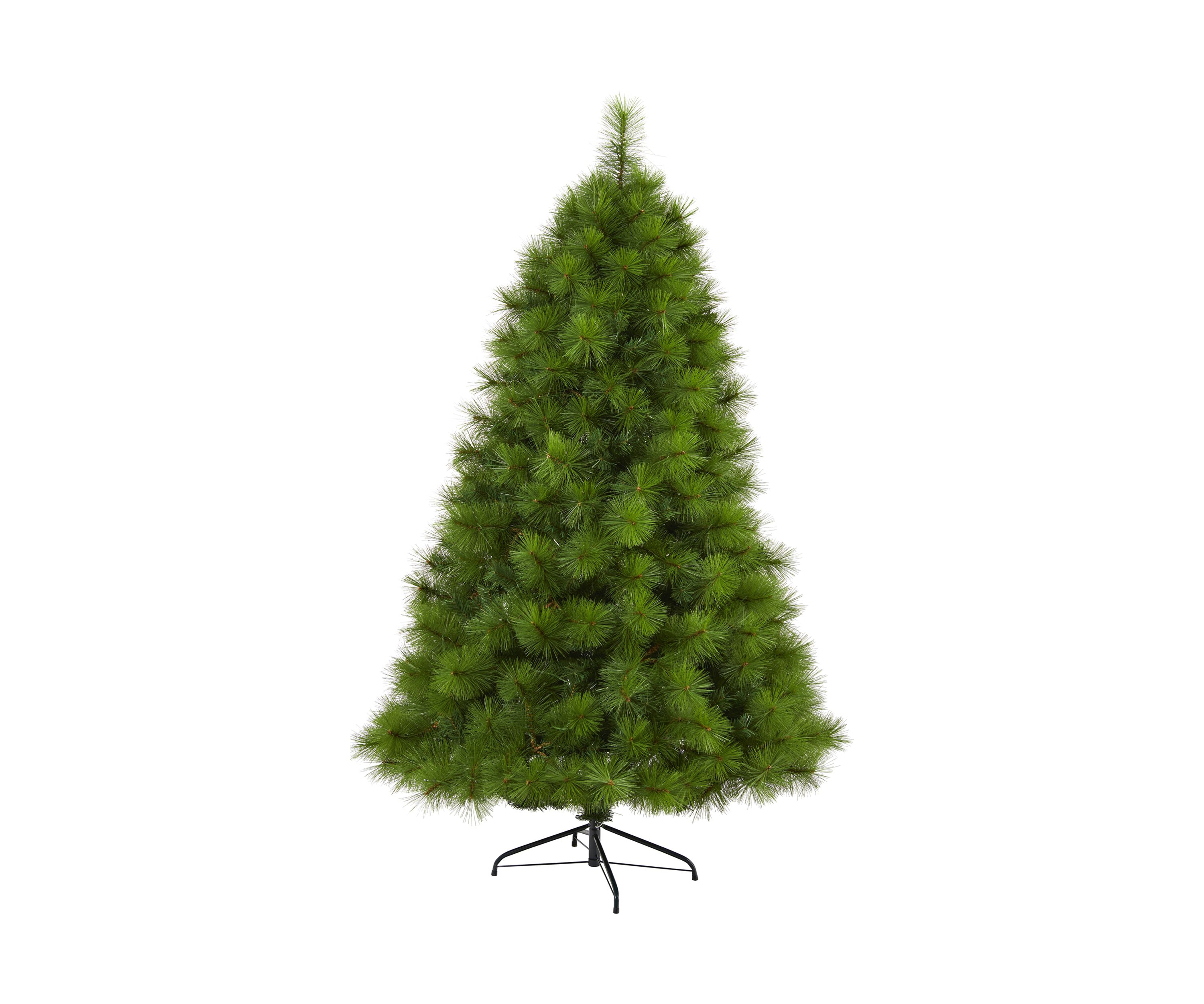6 Foot Green Scotch Pine Artificial Christmas Tree with 300 Clear LED Lights