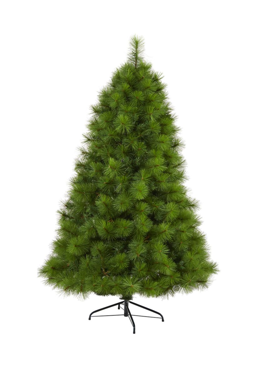 6 Foot Green Scotch Pine Artificial Christmas Tree with 300 Clear LED Lights