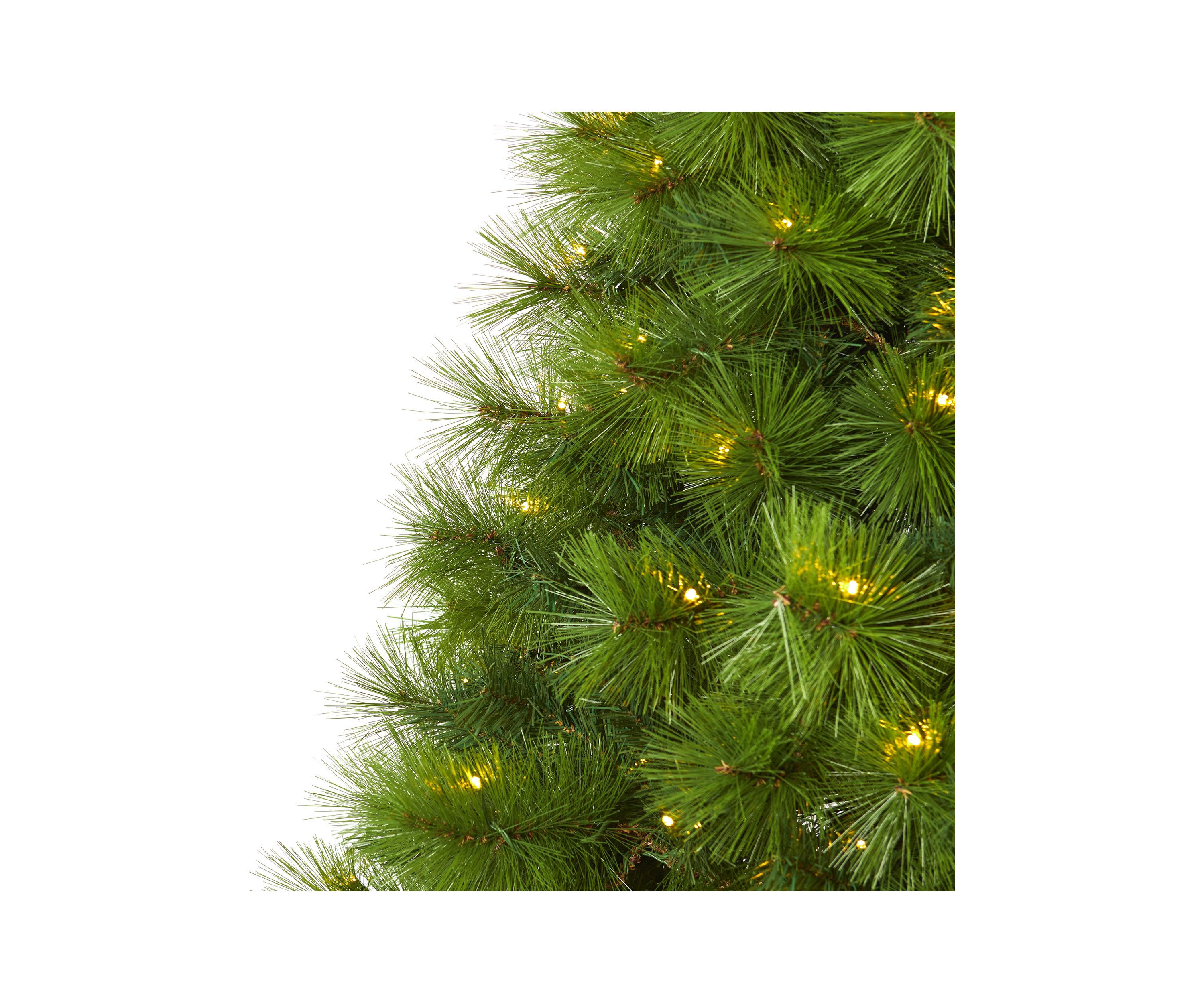 6 Foot Green Scotch Pine Artificial Christmas Tree with 300 Clear LED Lights
