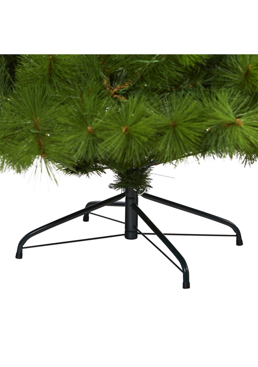 6 Foot Green Scotch Pine Artificial Christmas Tree with 300 Clear LED Lights