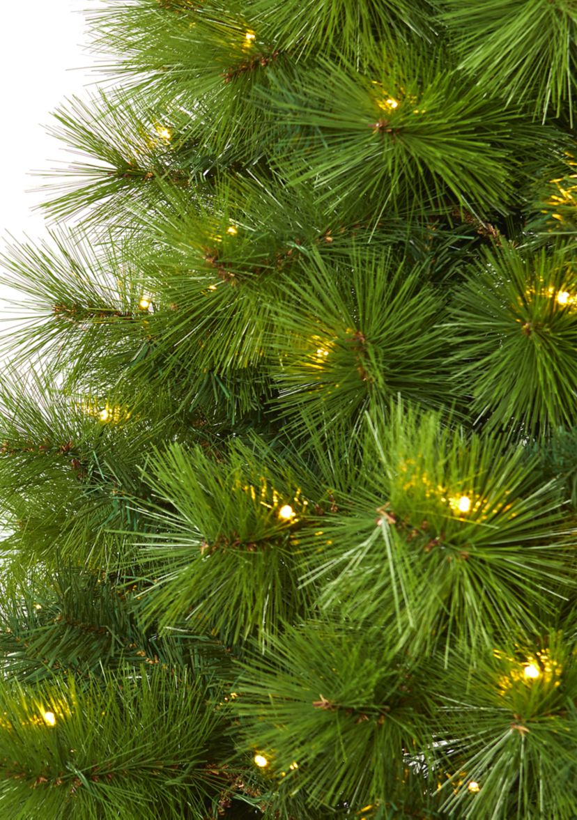 6.5 Foot Green Scotch Pine Artificial Christmas Tree with 350 Clear LED Lights