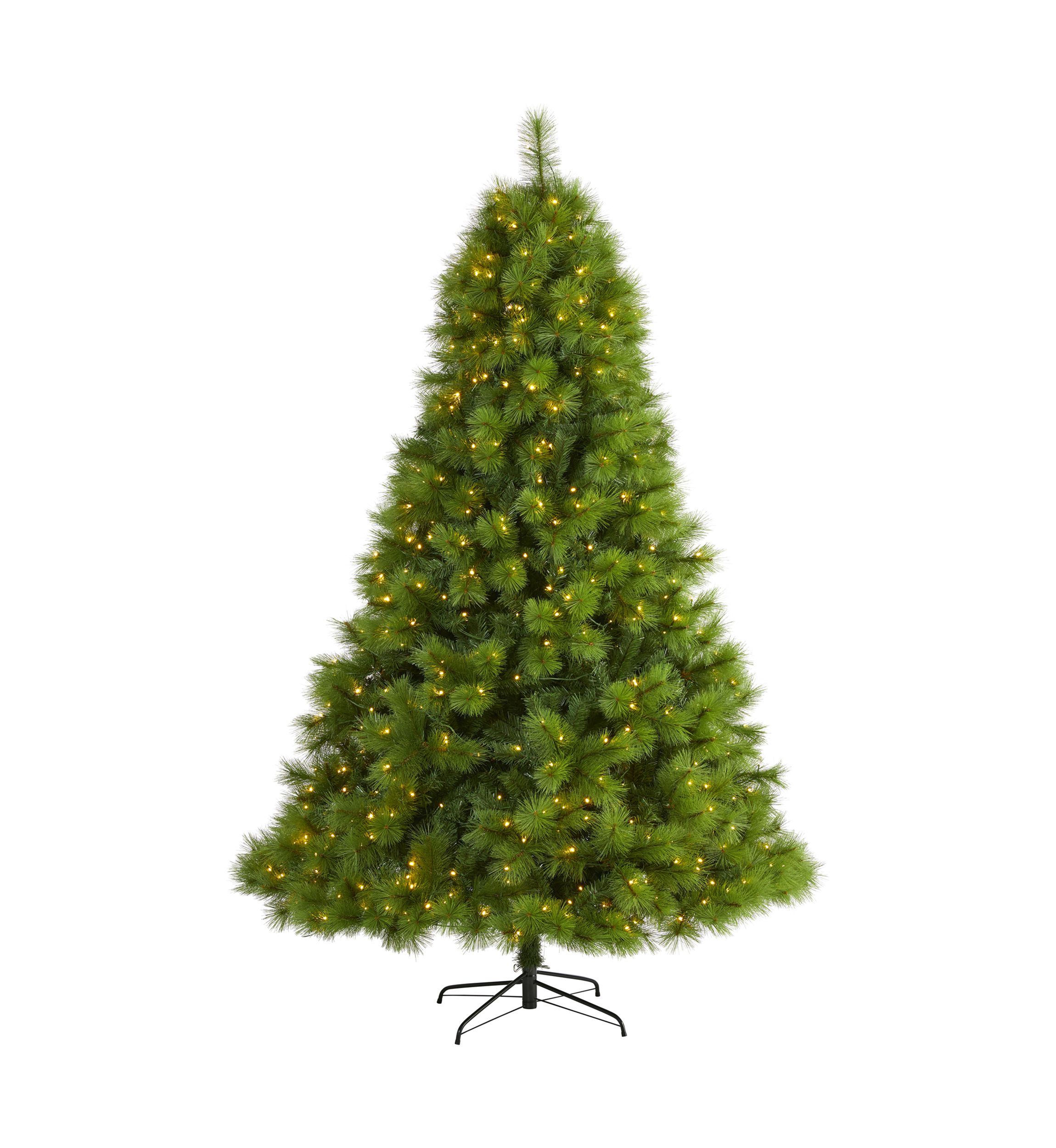7.5 Foot Green Scotch Pine Artificial Christmas Tree with 550 Clear LED Lights