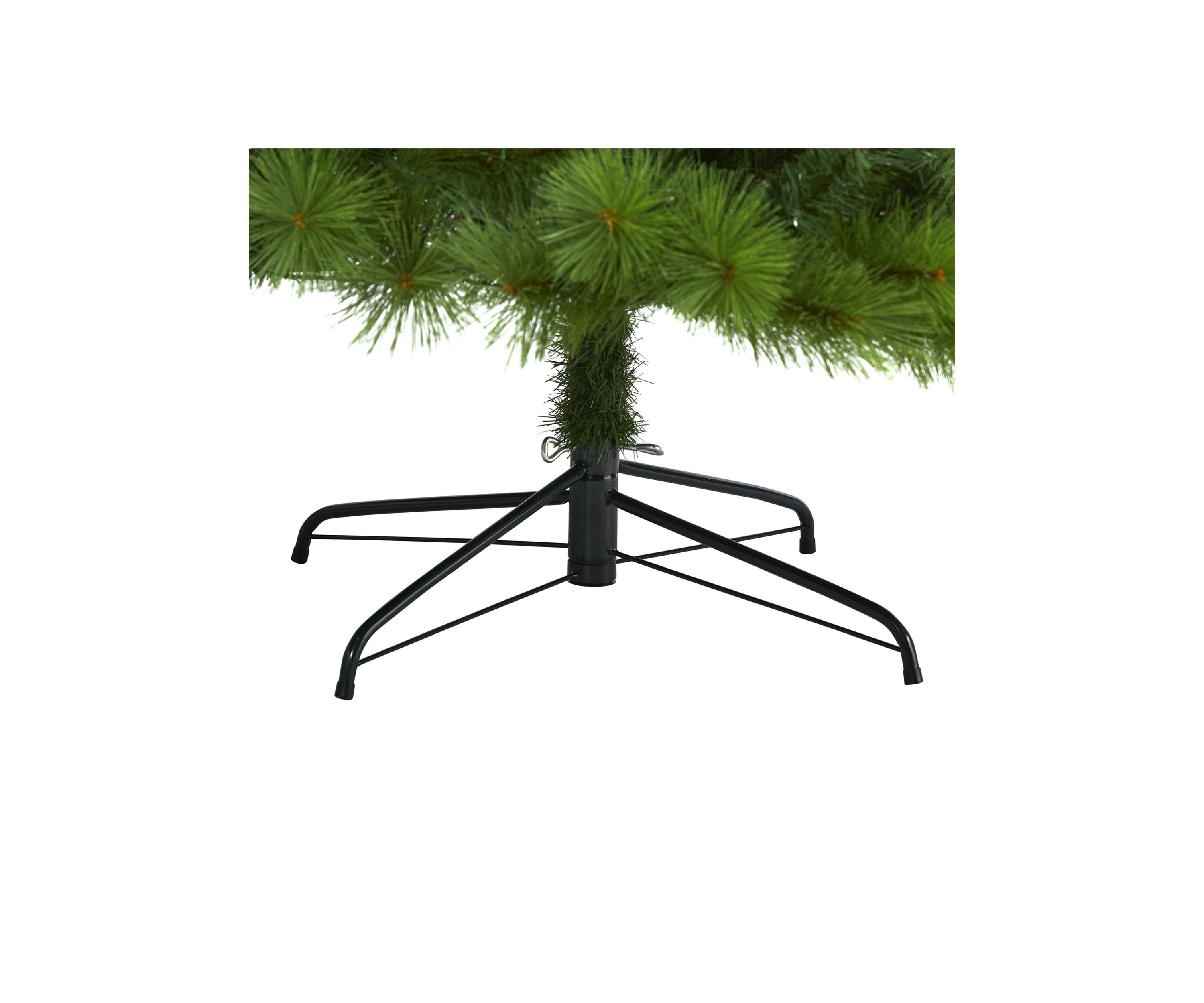 8 Foot Green Scotch Pine Artificial Christmas Tree with 600 Clear LED Lights