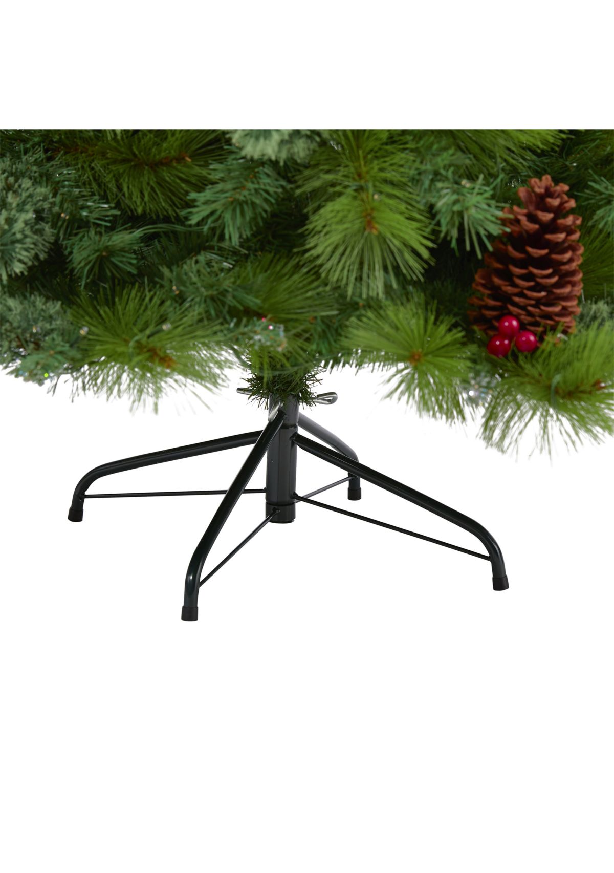 6 Foot Montana Mixed Pine Artificial Christmas Tree with Pine Cones, Berries and 350 Clear LED Lights