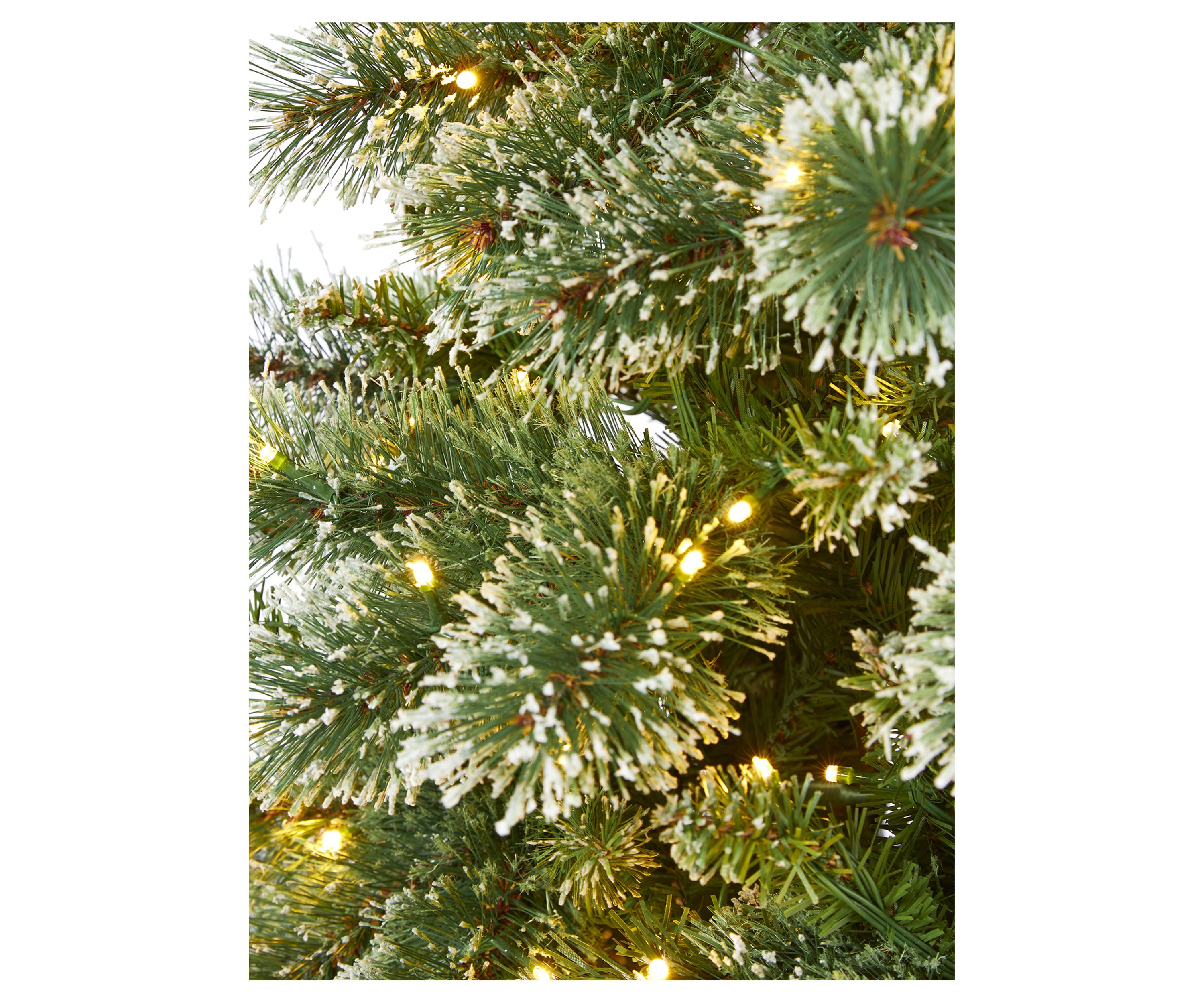 7 Foot Wisconsin Slim Snow Tip Pine Artificial Christmas Tree with 400 Clear LED Lights