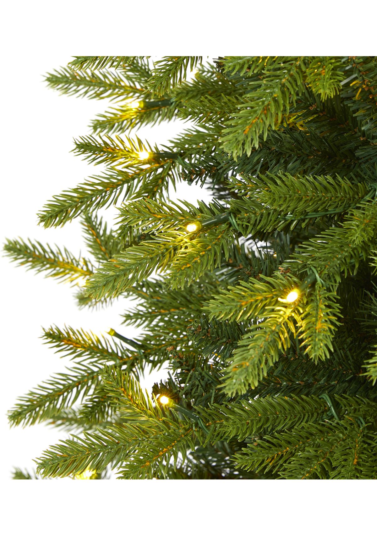 6 Foot Belgium Fir “Natural Look” Artificial Christmas Tree with 300 Clear LED Lights