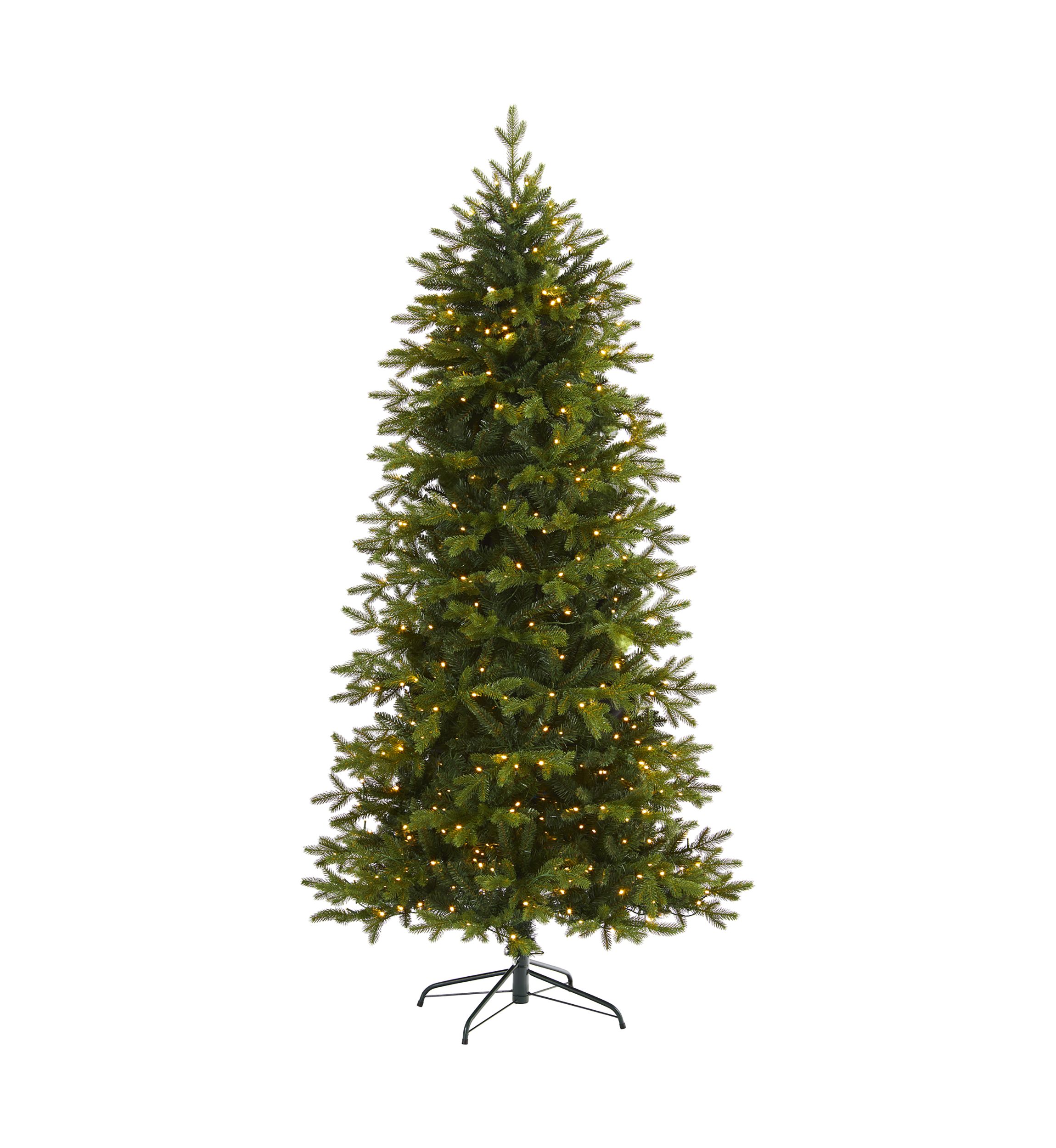 7 Foot Belgium Fir “Natural Look” Artificial Christmas Tree with 500 Clear LED Lights