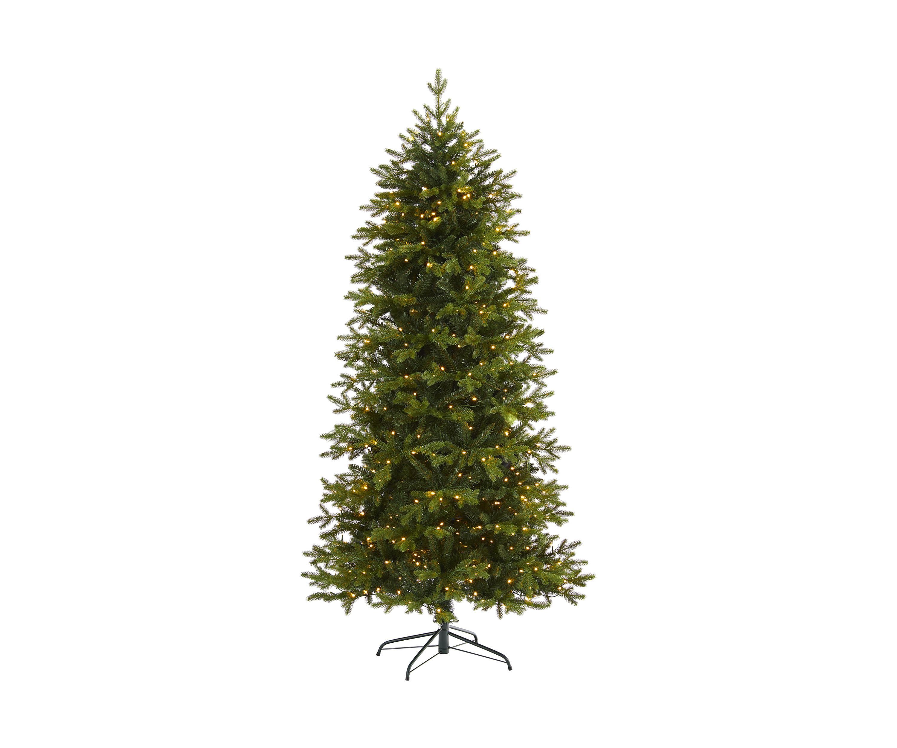 7 Foot Belgium Fir “Natural Look” Artificial Christmas Tree with 500 Clear LED Lights