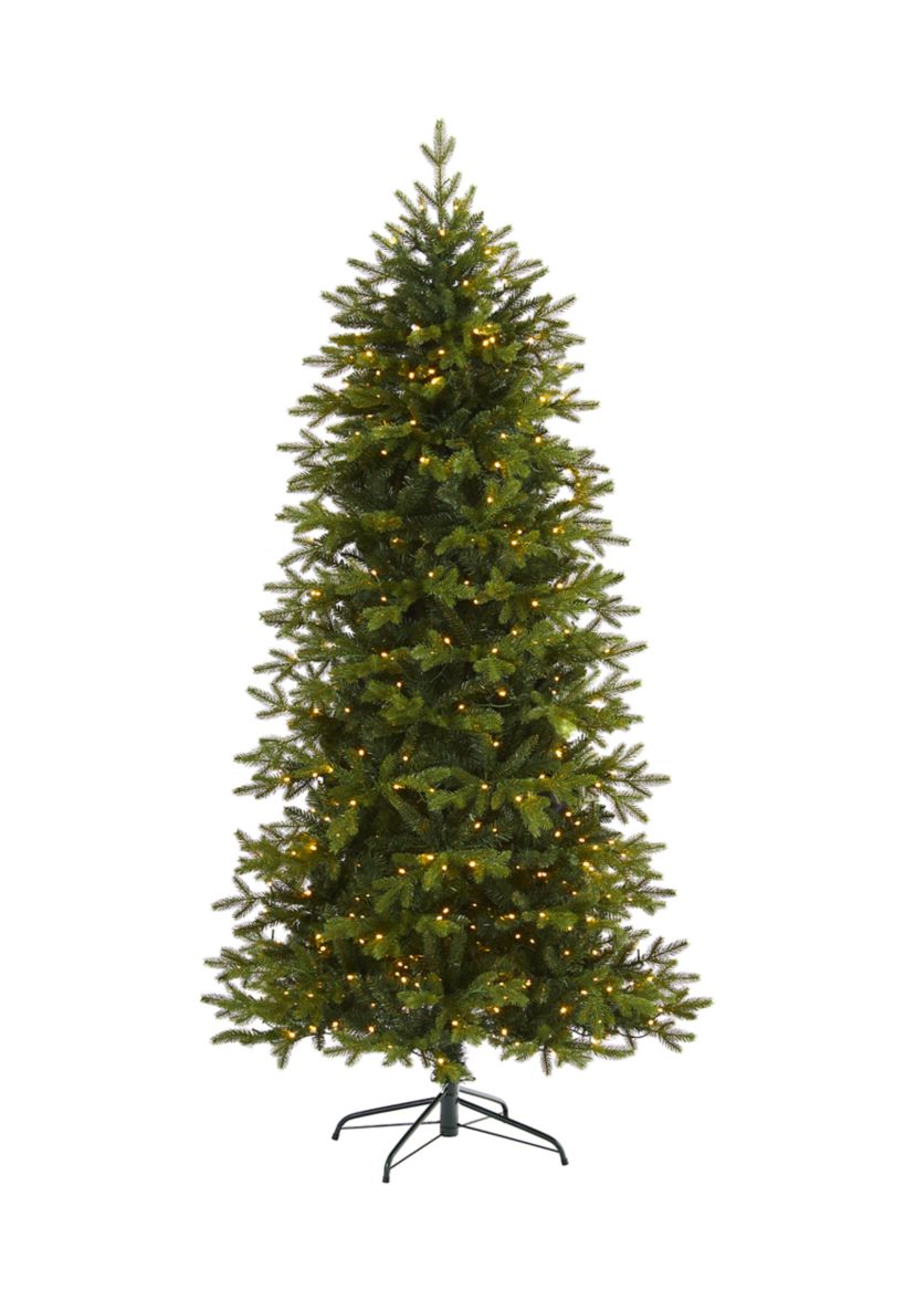 7 Foot Belgium Fir “Natural Look” Artificial Christmas Tree with 500 Clear LED Lights