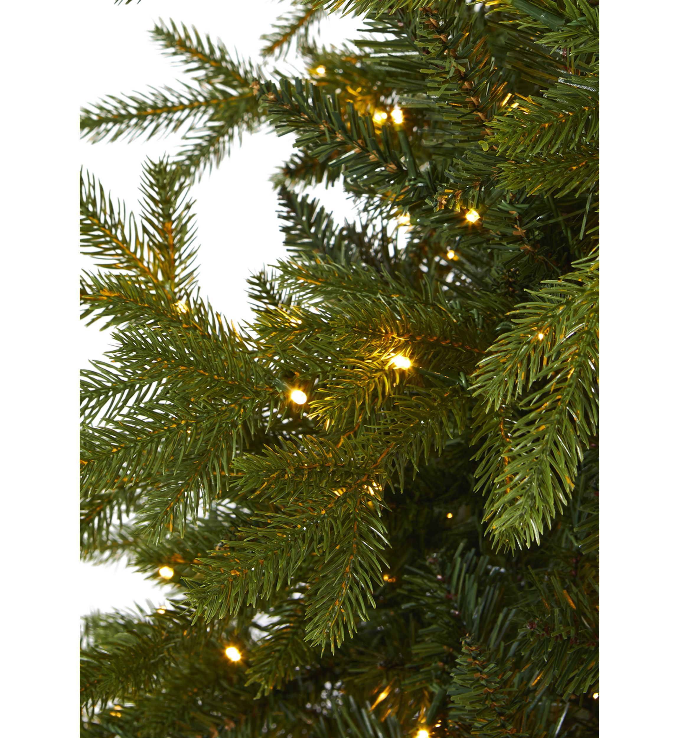 7 Foot Belgium Fir “Natural Look” Artificial Christmas Tree with 500 Clear LED Lights