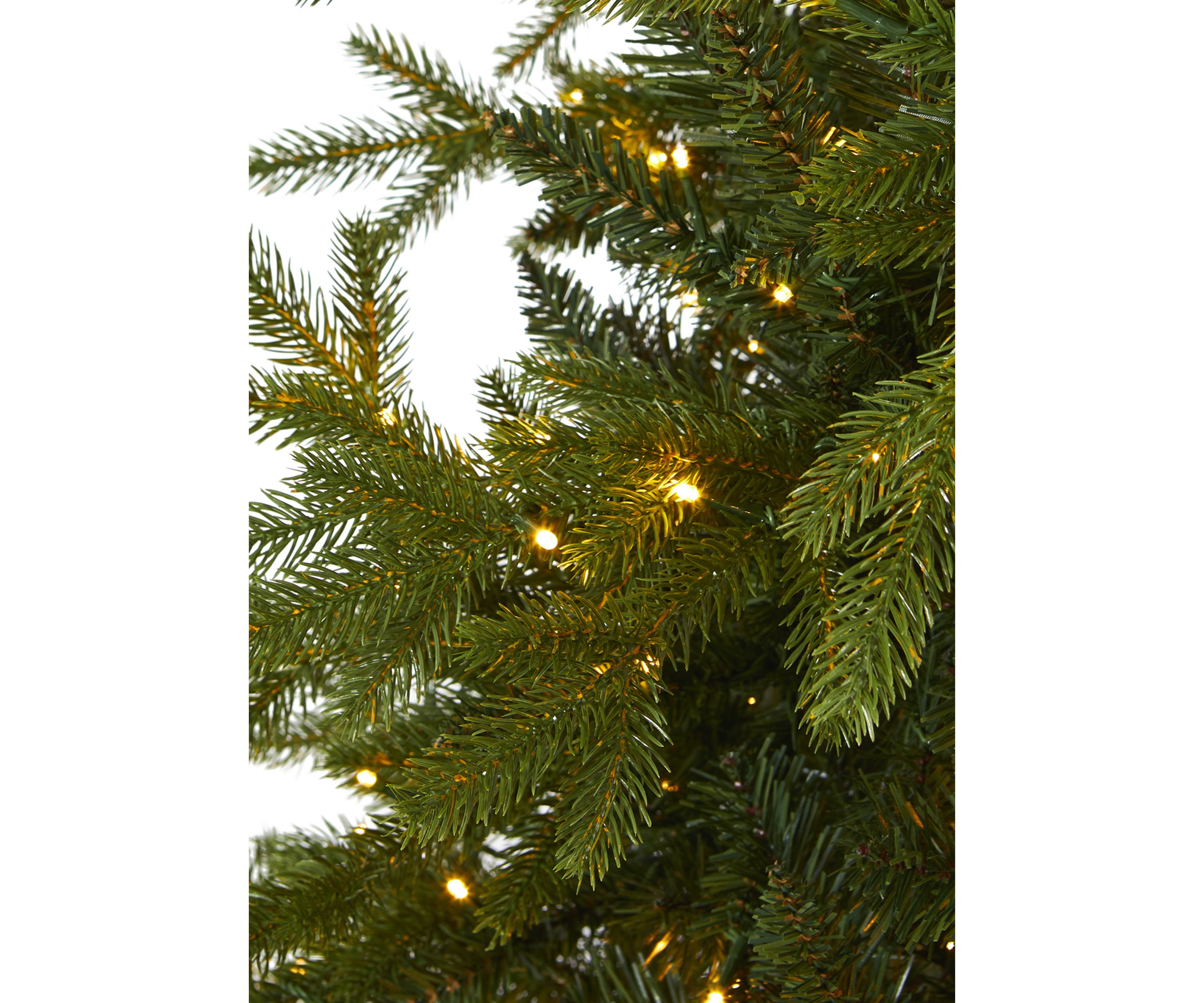 7 Foot Belgium Fir “Natural Look” Artificial Christmas Tree with 500 Clear LED Lights