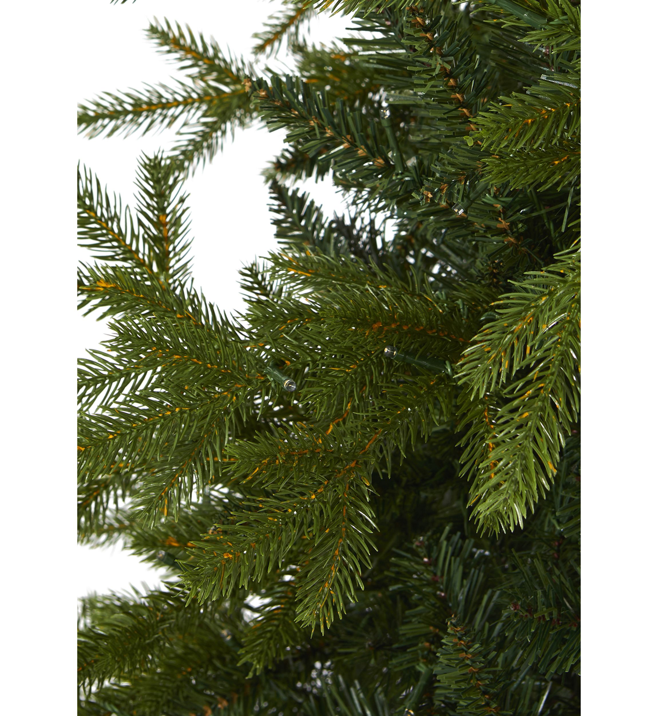 7 Foot Belgium Fir “Natural Look” Artificial Christmas Tree with 500 Clear LED Lights