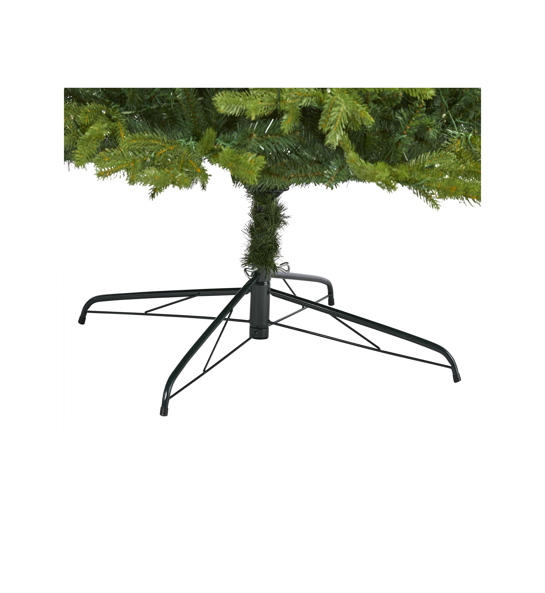 10 Foot Belgium Fir “Natural Look” Artificial Christmas Tree with 1050 Clear LED Lights