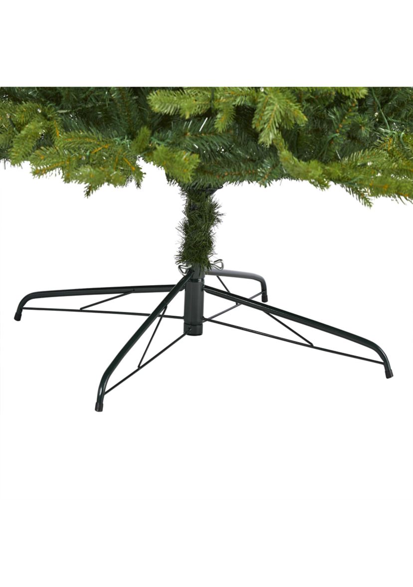10 Foot Belgium Fir “Natural Look” Artificial Christmas Tree with 1050 Clear LED Lights