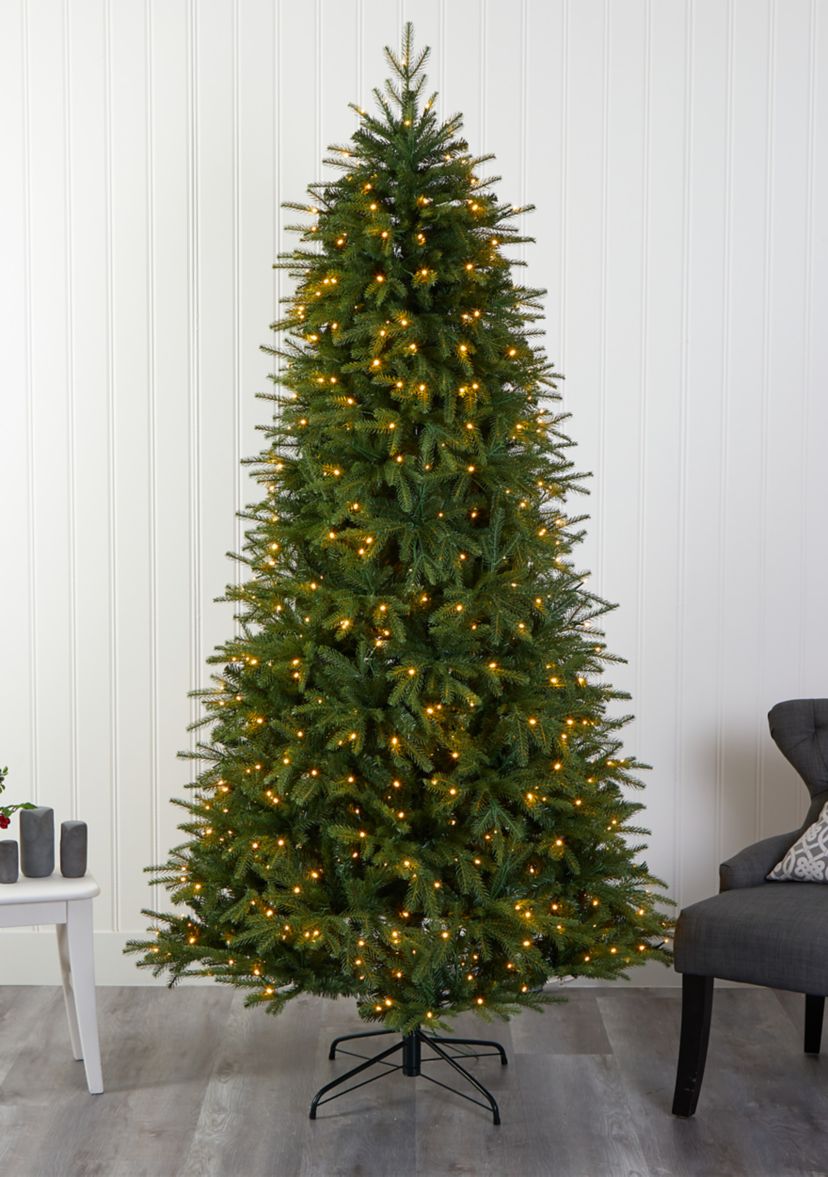 8 Foot Vancouver Fir Christmas Tree with Clear LED Lights and Bendable Branches