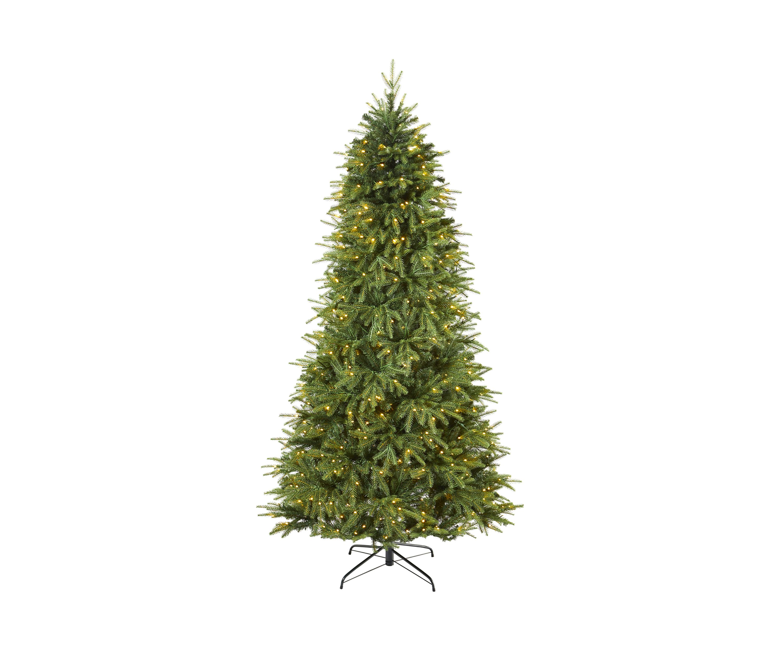 8 Foot Vancouver Fir Christmas Tree with Clear LED Lights and Bendable Branches