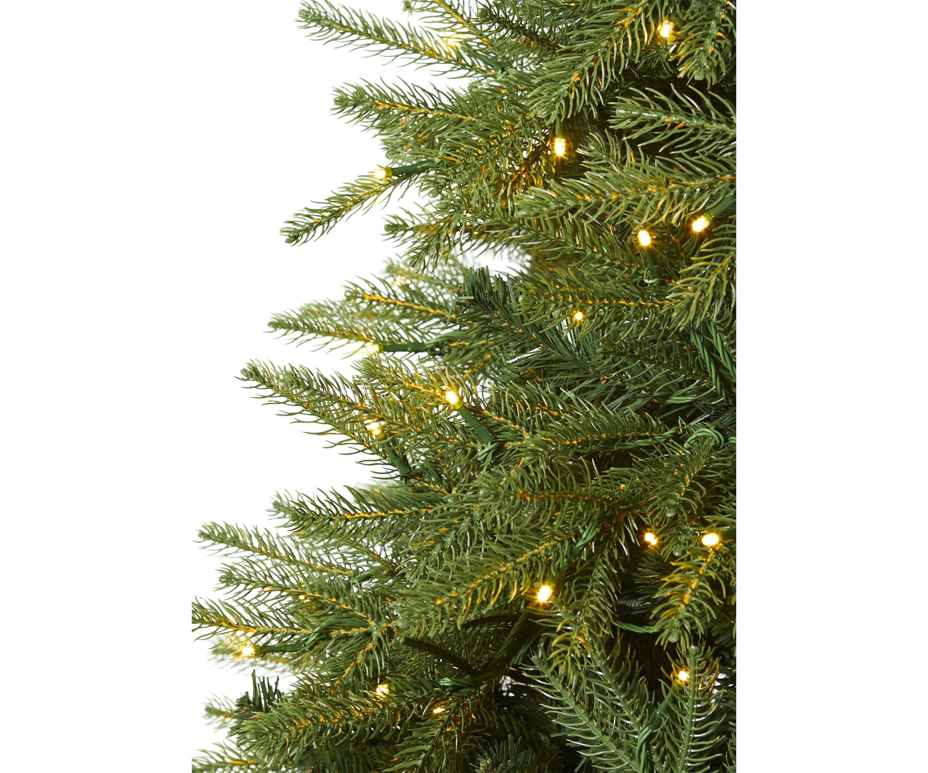 8 Foot Vancouver Fir Christmas Tree with Clear LED Lights and Bendable Branches