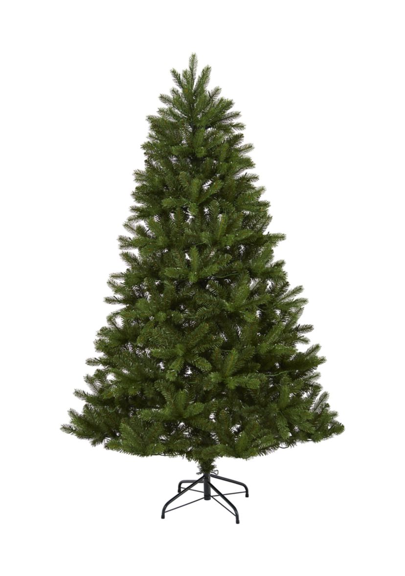6 Foot New Haven Spruce “Natural Look” Artificial Christmas Tree with 350 LED Lights