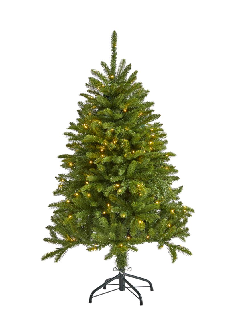 4 Foot Sierra Spruce “Natural Look” Artificial Christmas Tree with 150 Clear LED Lights